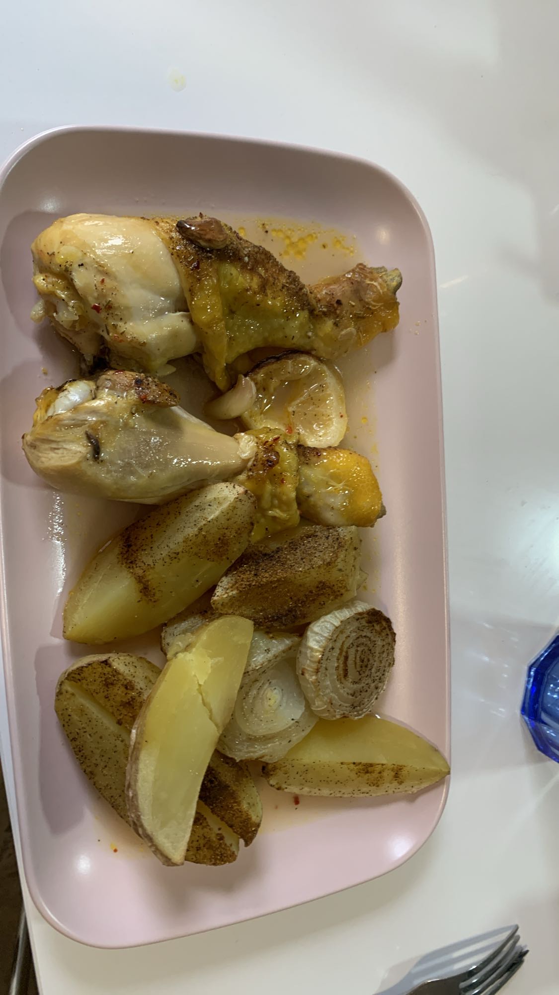Pollo al horno con papas