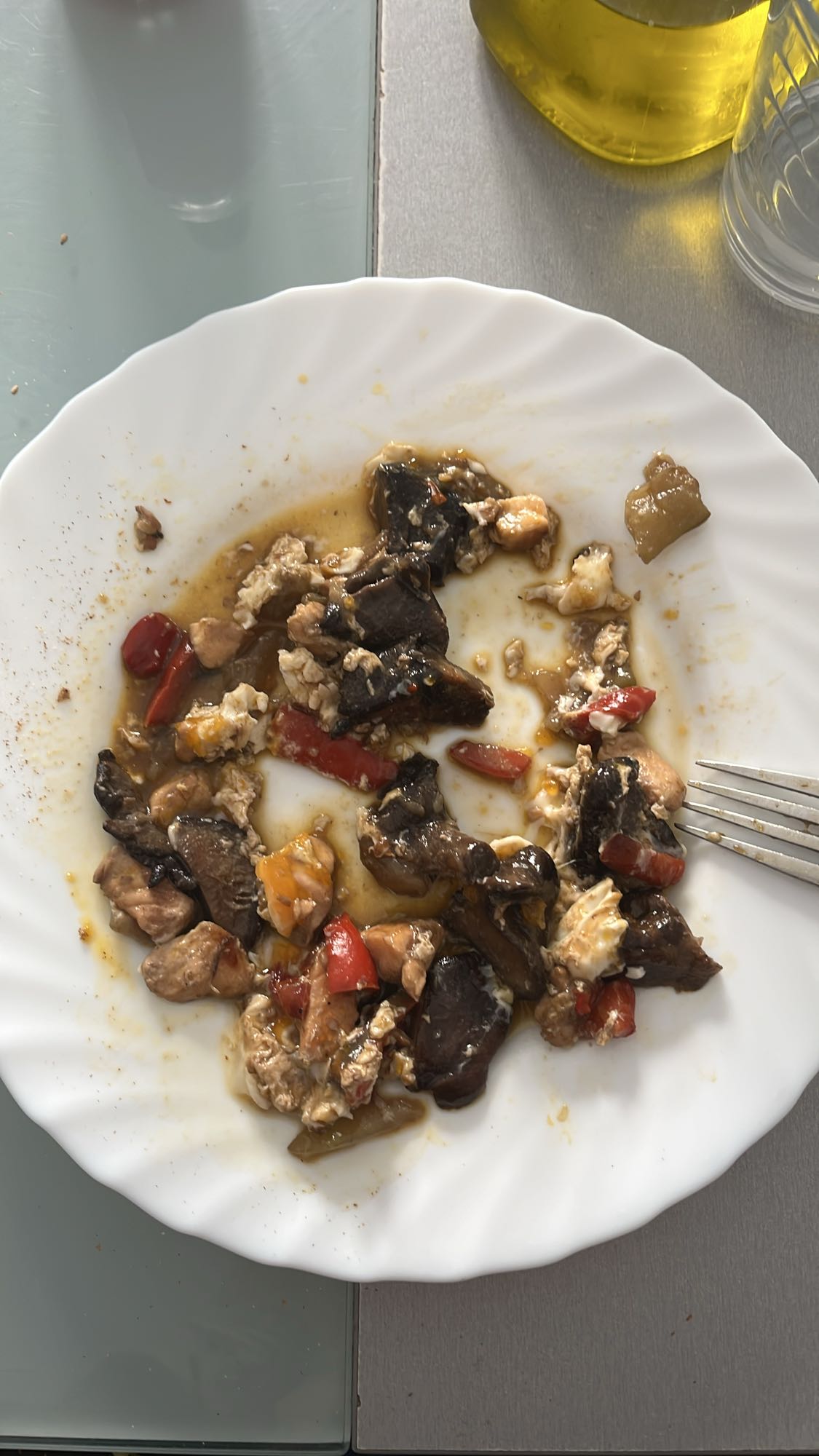 Salteado de pollo y verduras