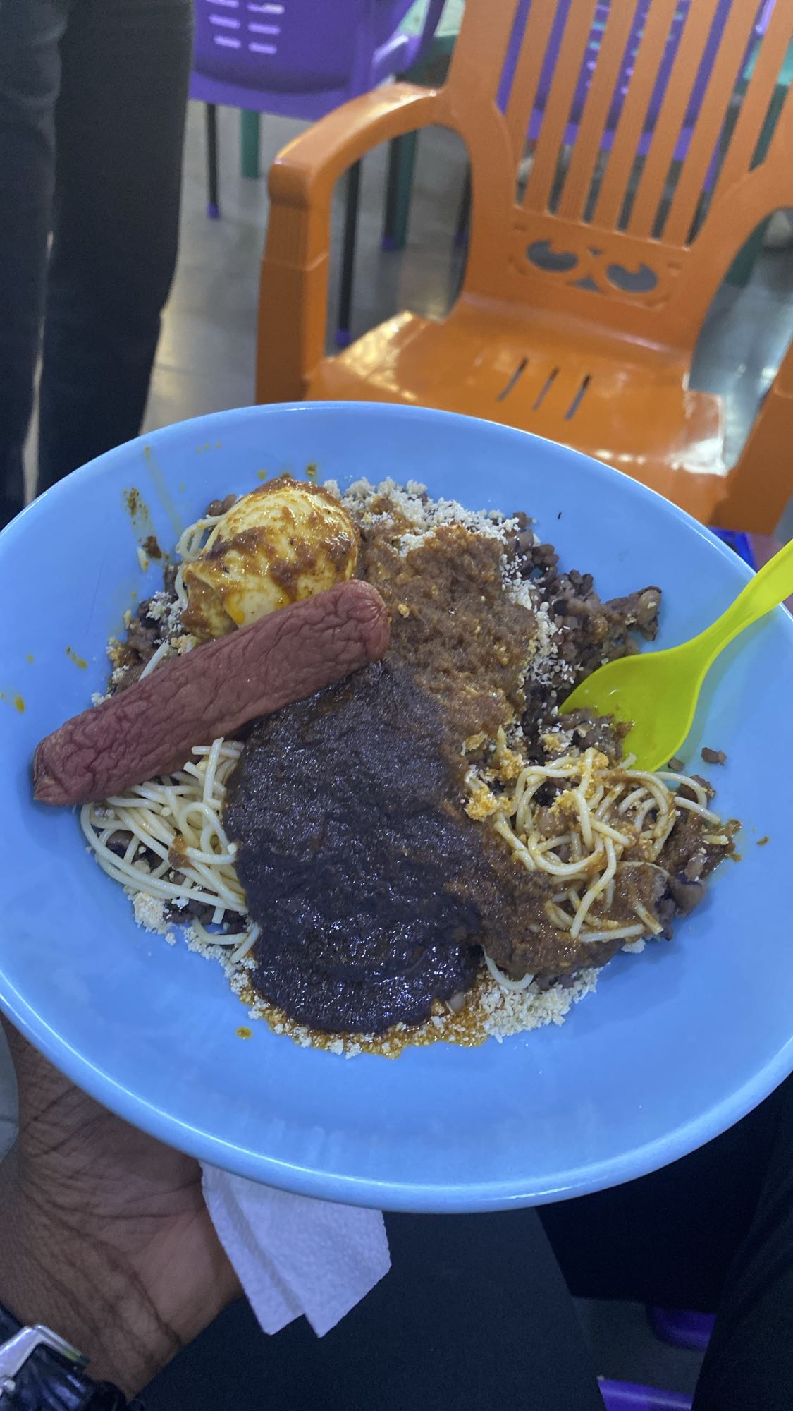 Spaghetti with beans