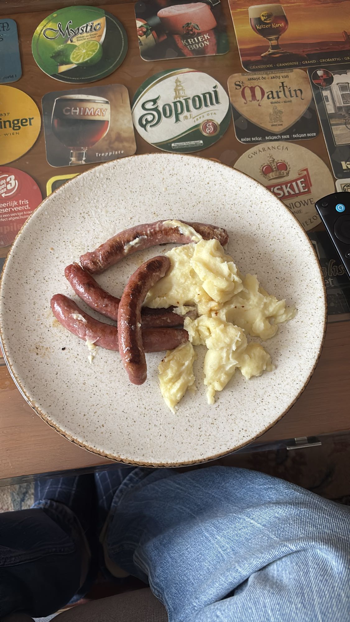 Salchichas con puré