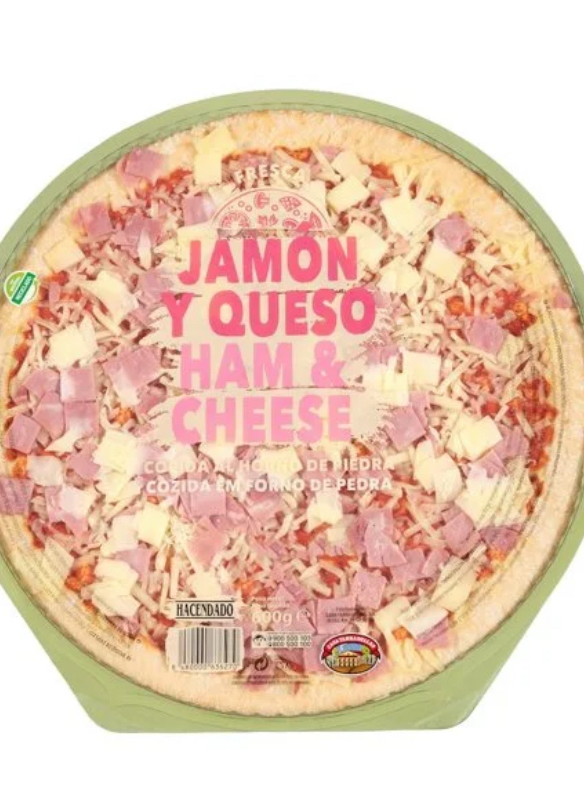 Pizza de jamón y queso
