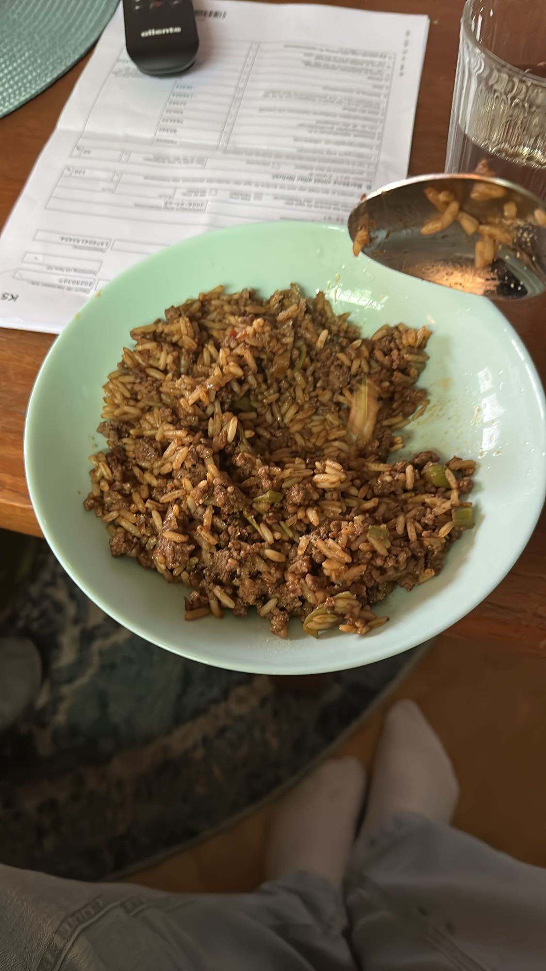 Stekt ris med köttfärs