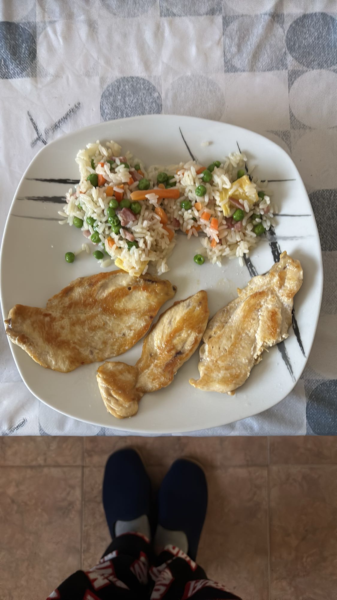 Pollo a la plancha con arroz