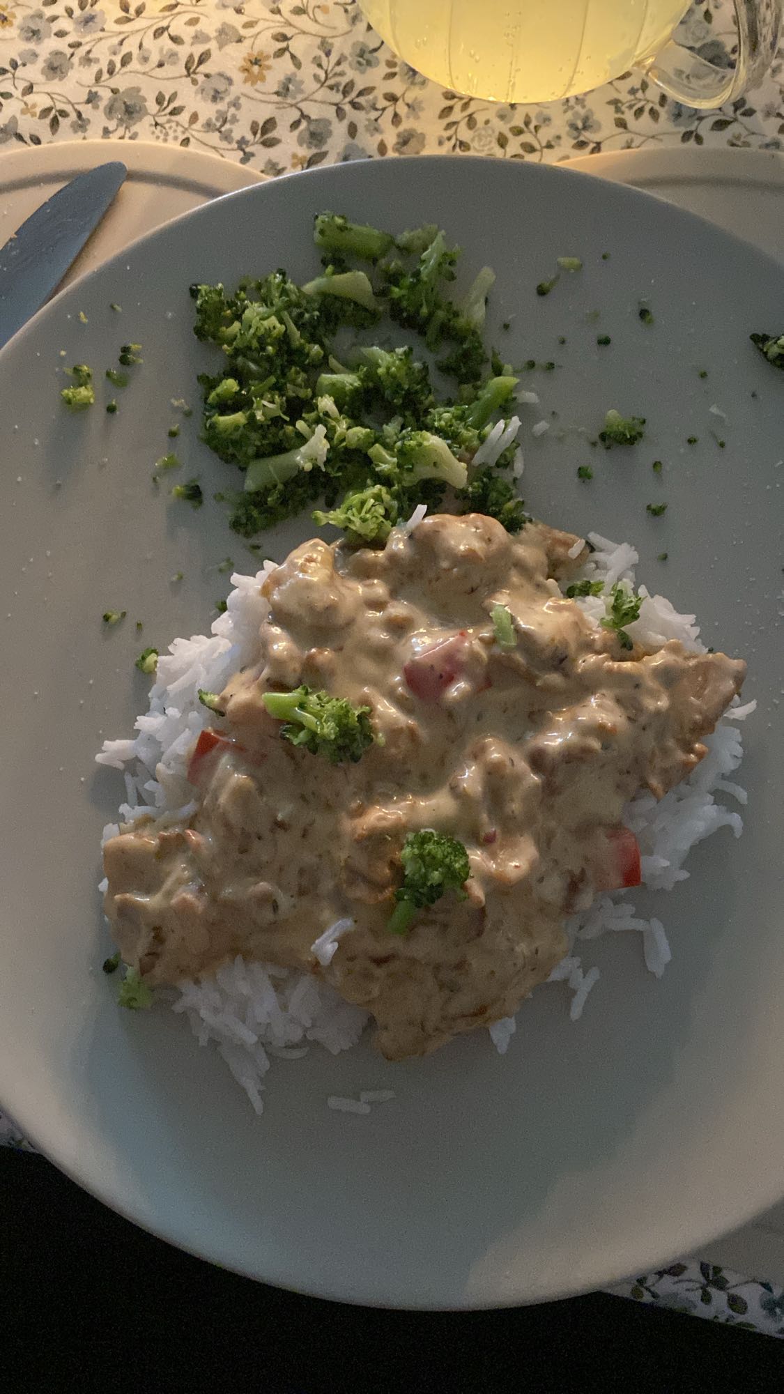 Krämig kyckling med ris