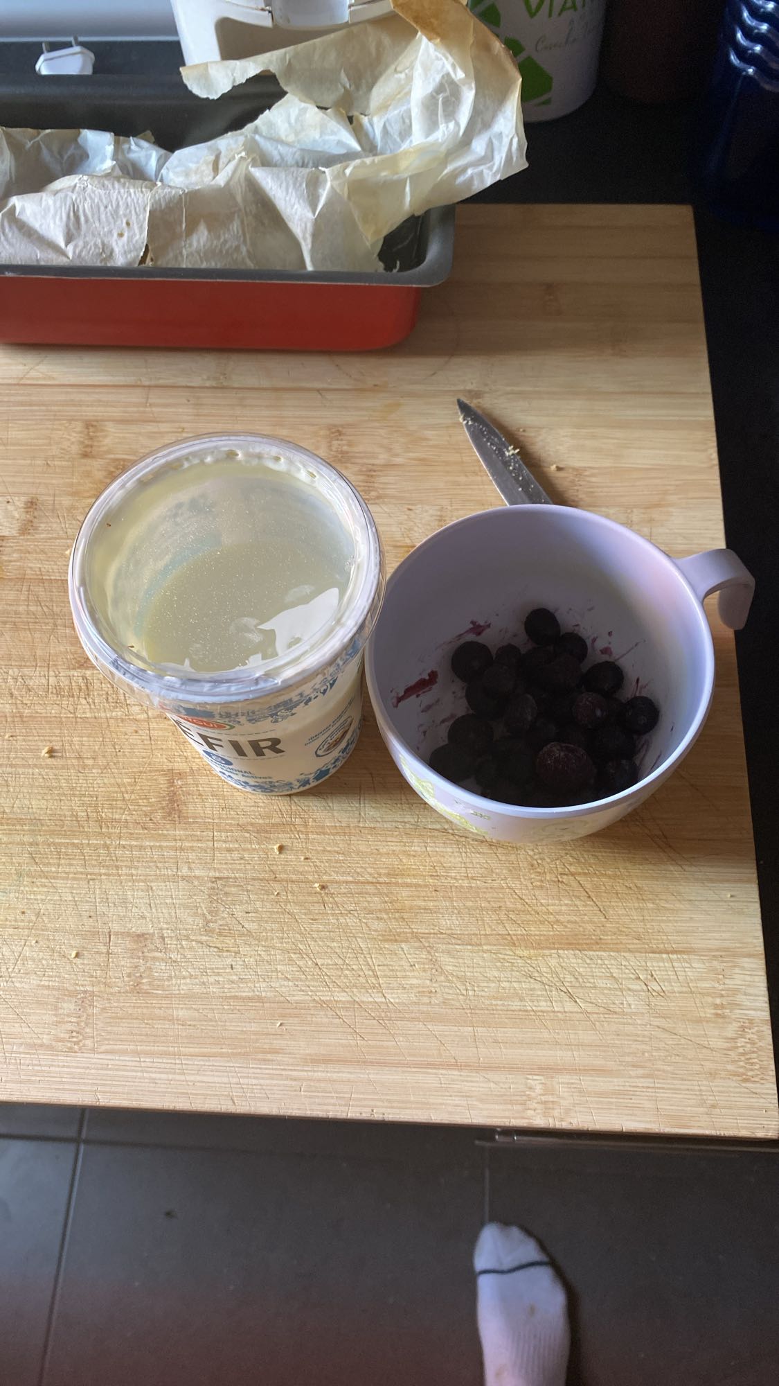 Kéfir con arándanos