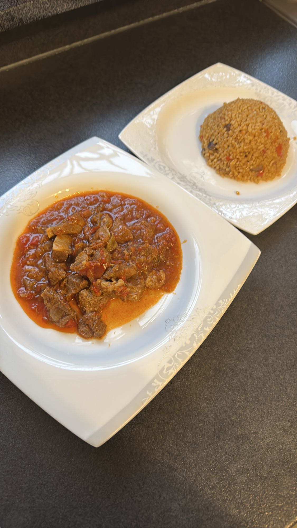 Gulasch mit Bulgur
