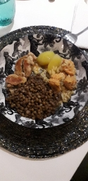 Poulet aux lentilles