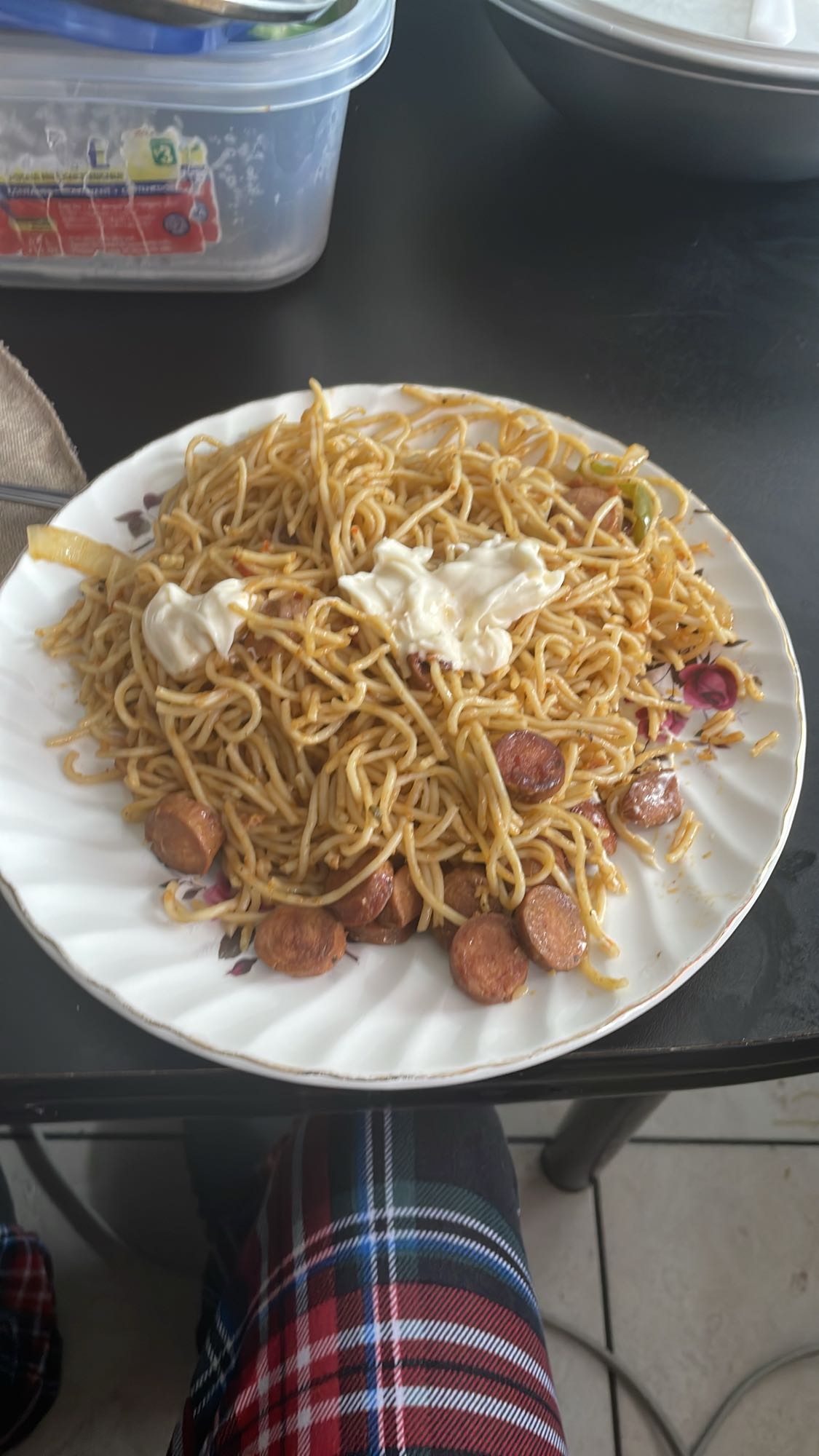 Nouilles aux saucisses