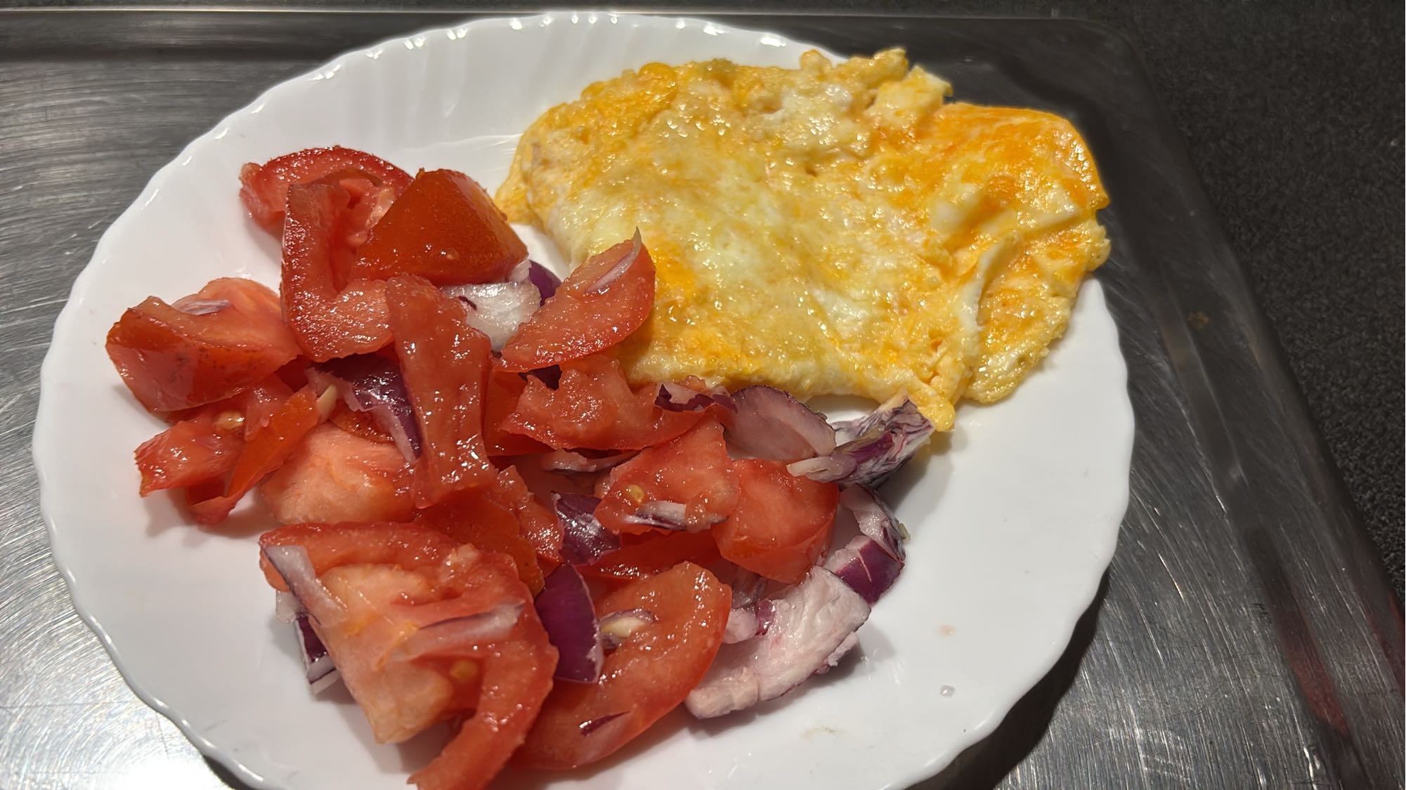 Tortilla con ensalada
