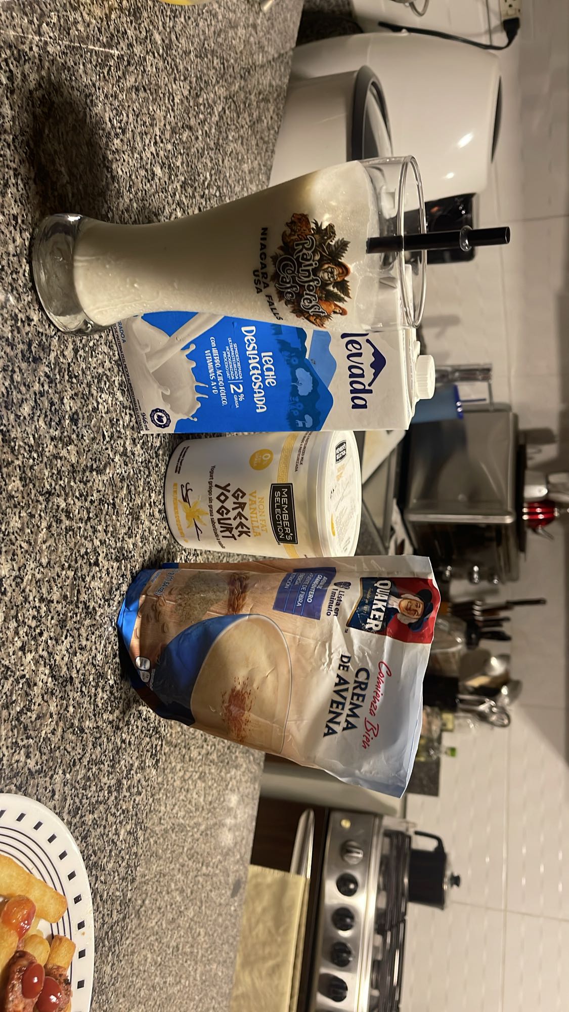 Batido de avena y yogur