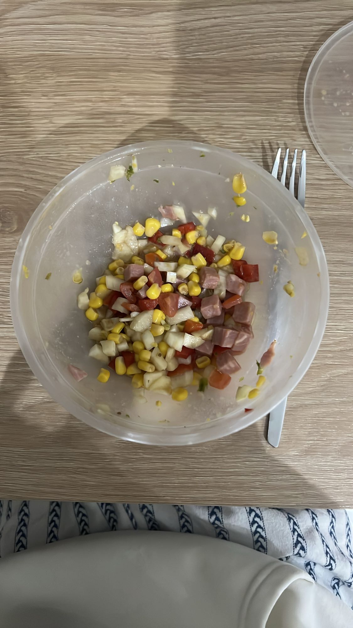 Salade de maïs et jambon