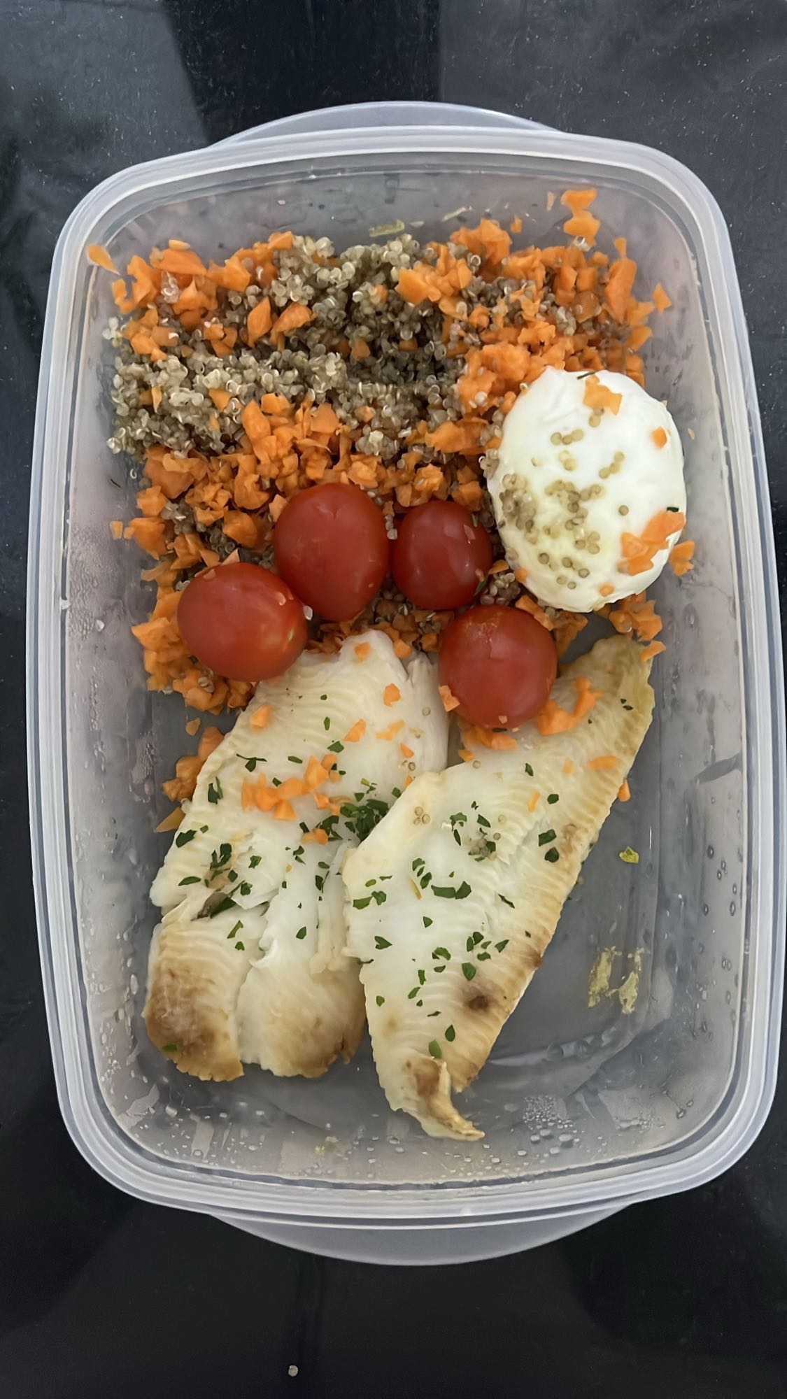 Pescado con quinoa