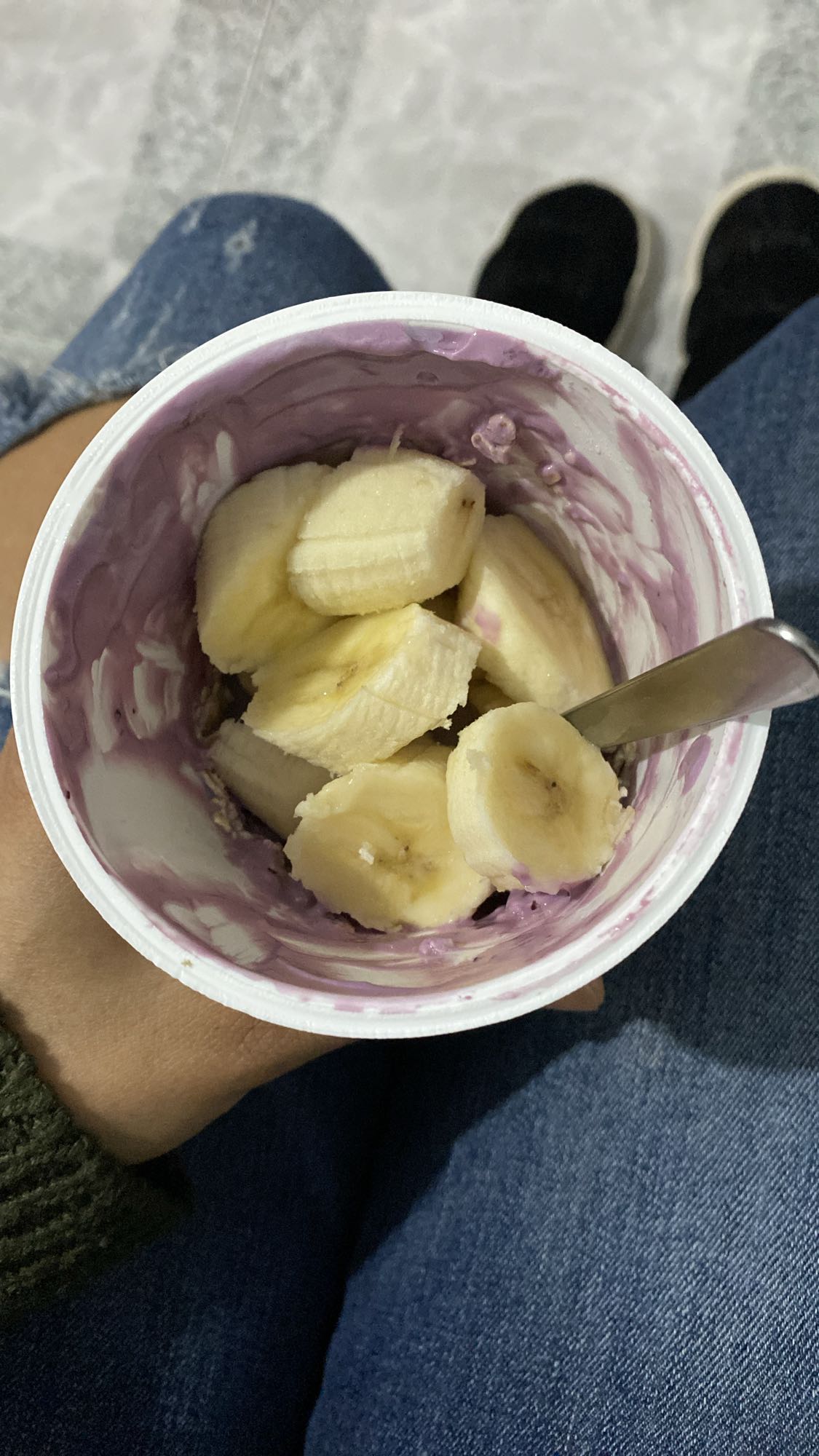 Yogur con plátano