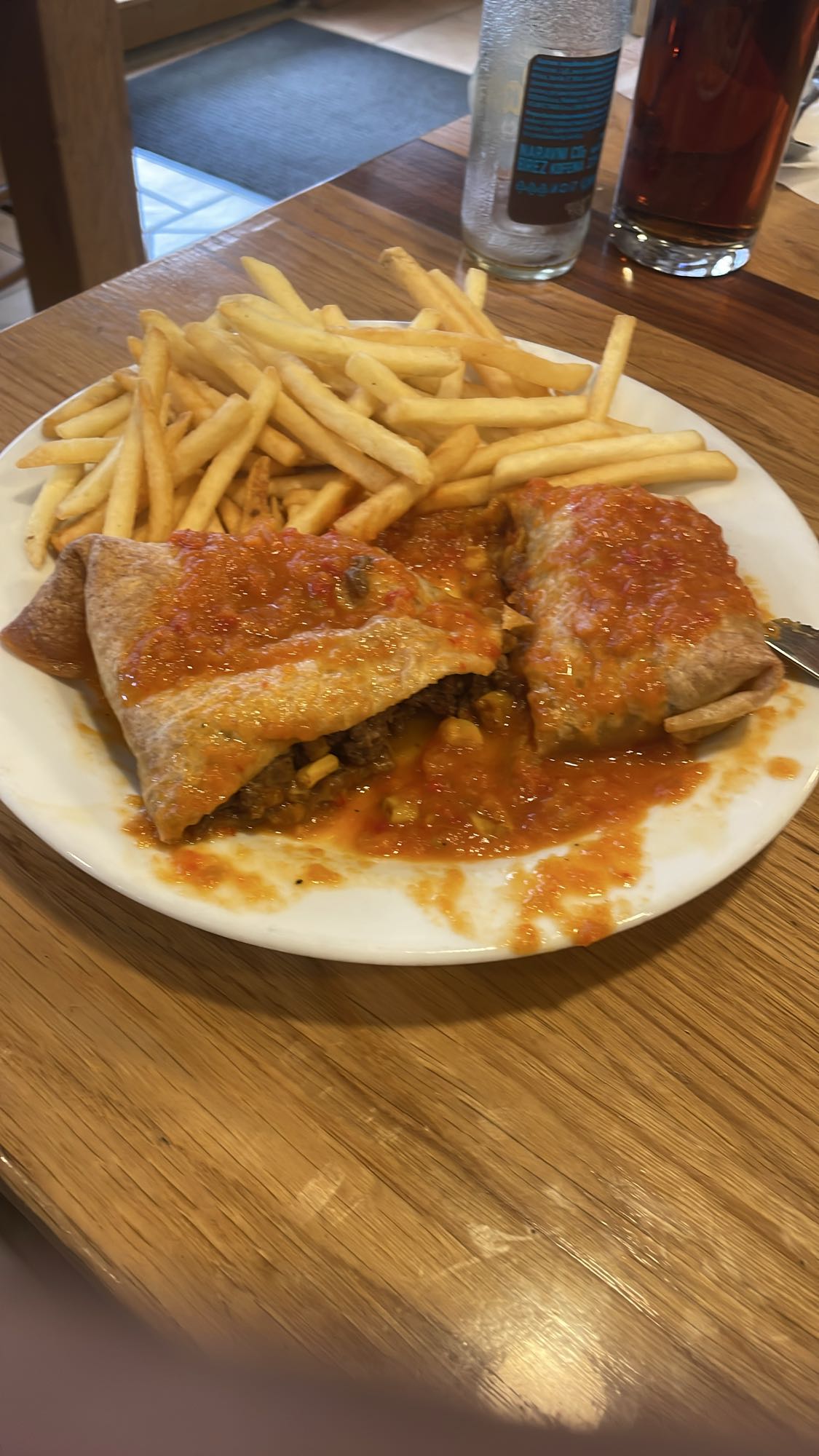 Meso burrito s pomfrijem