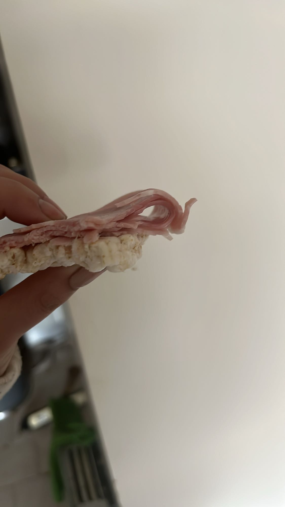 Galette de riz au jambon