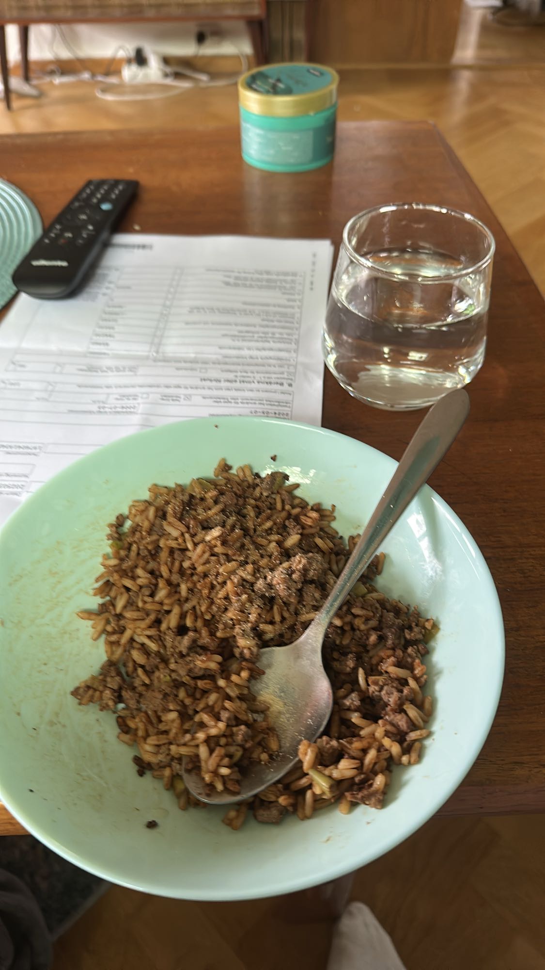 Stekt ris med köttfärs