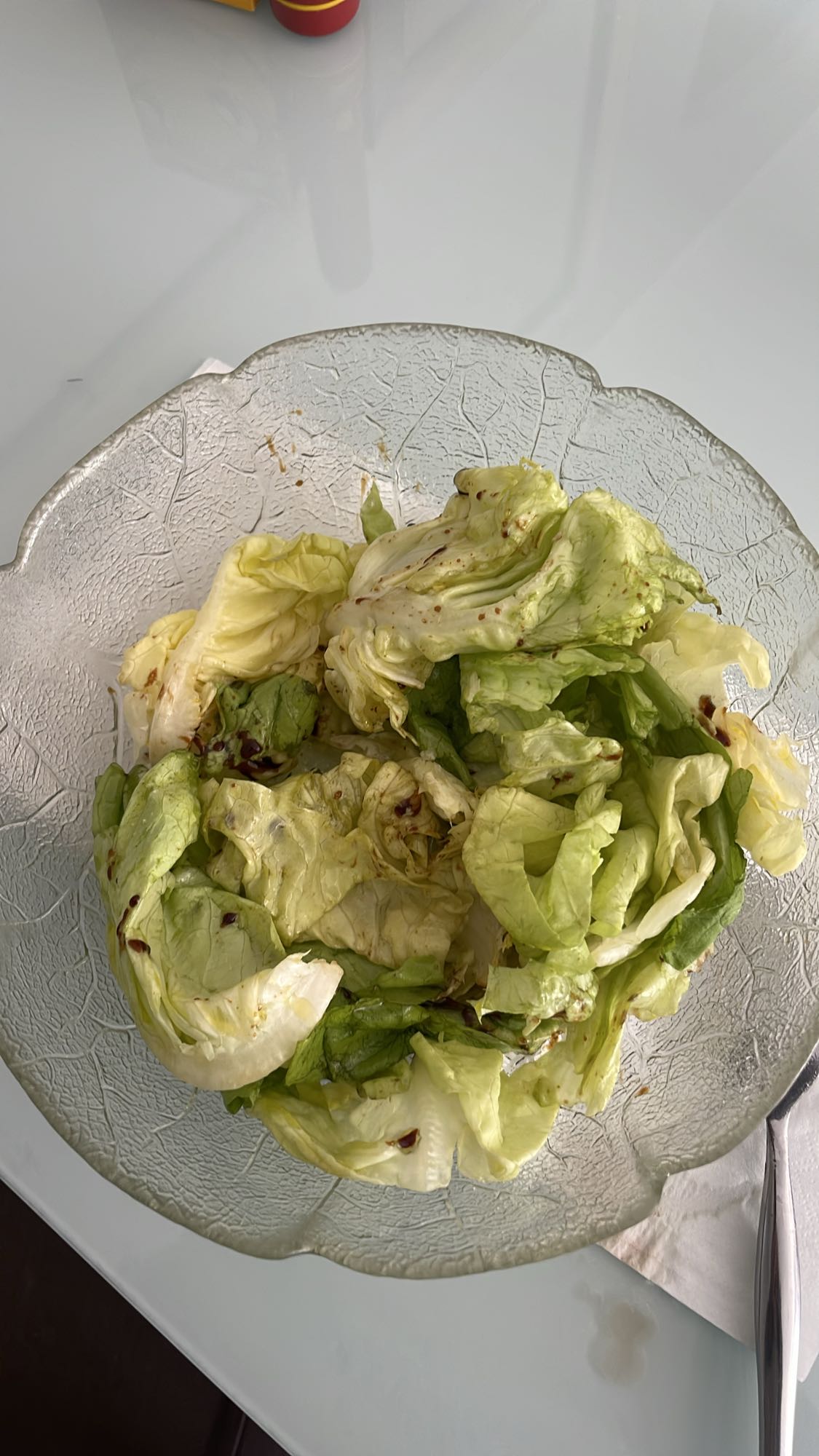 Salade verte assaisonnée