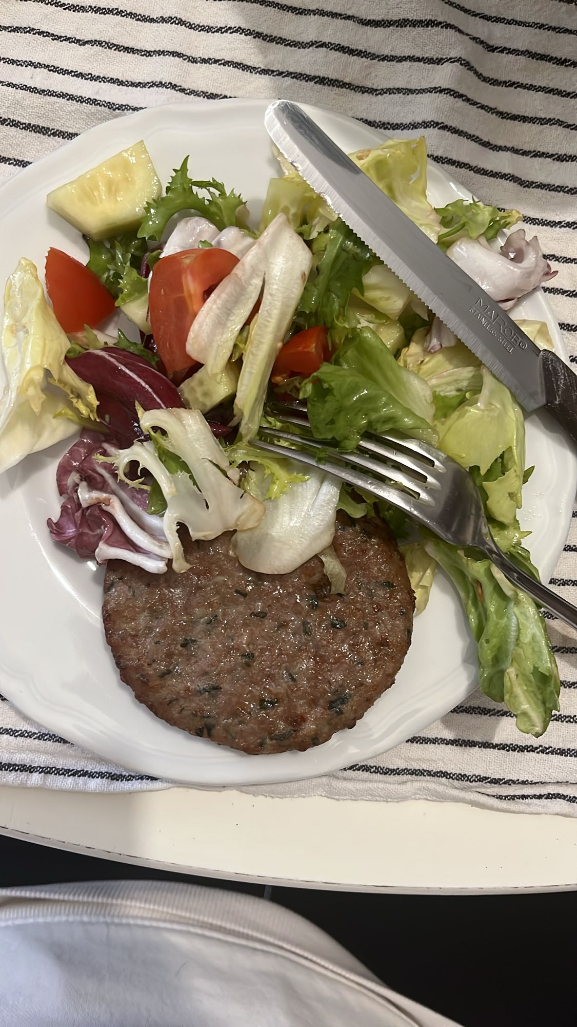 Salad with Veggie Patty