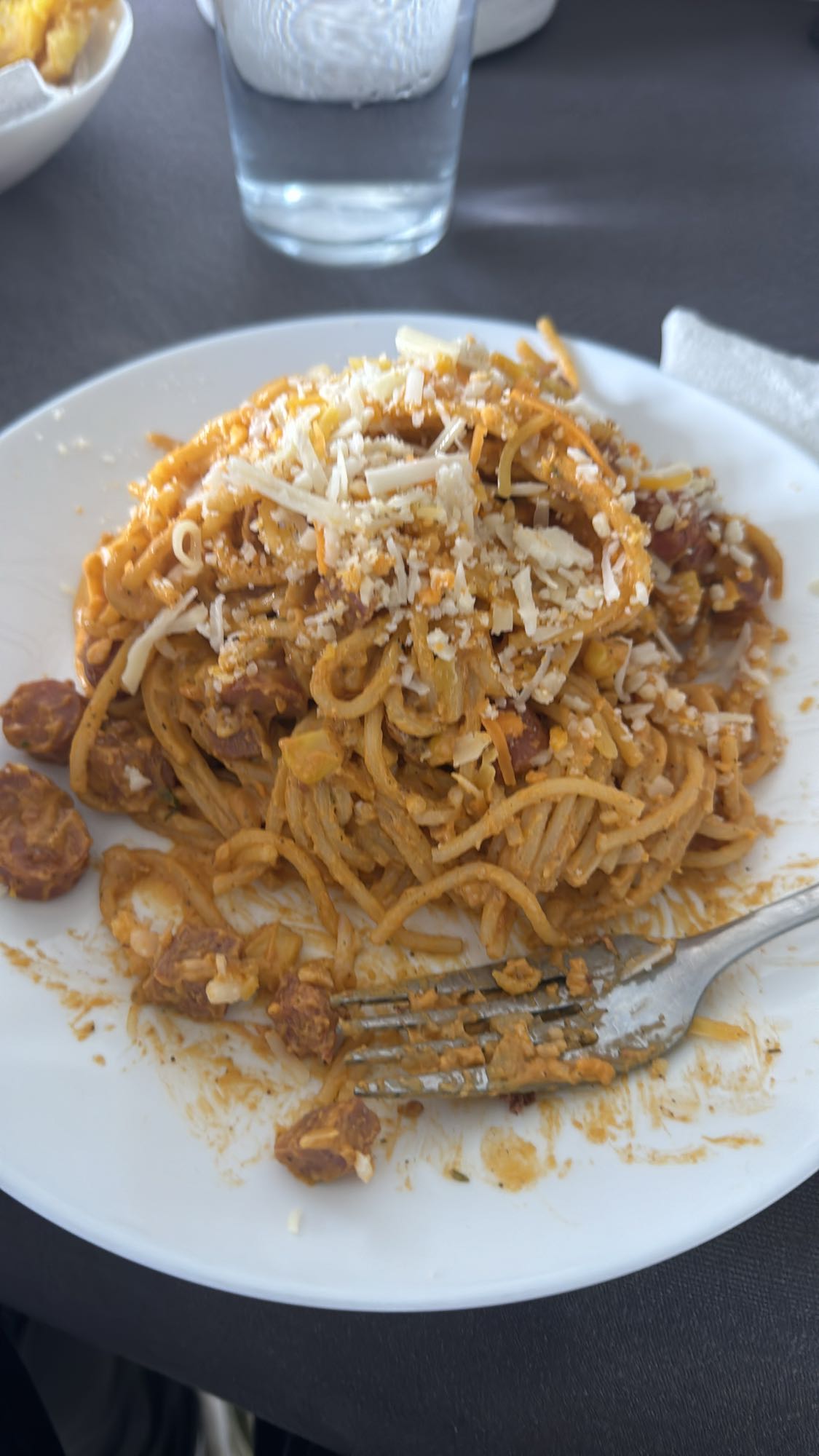 Espaguetis con chorizo