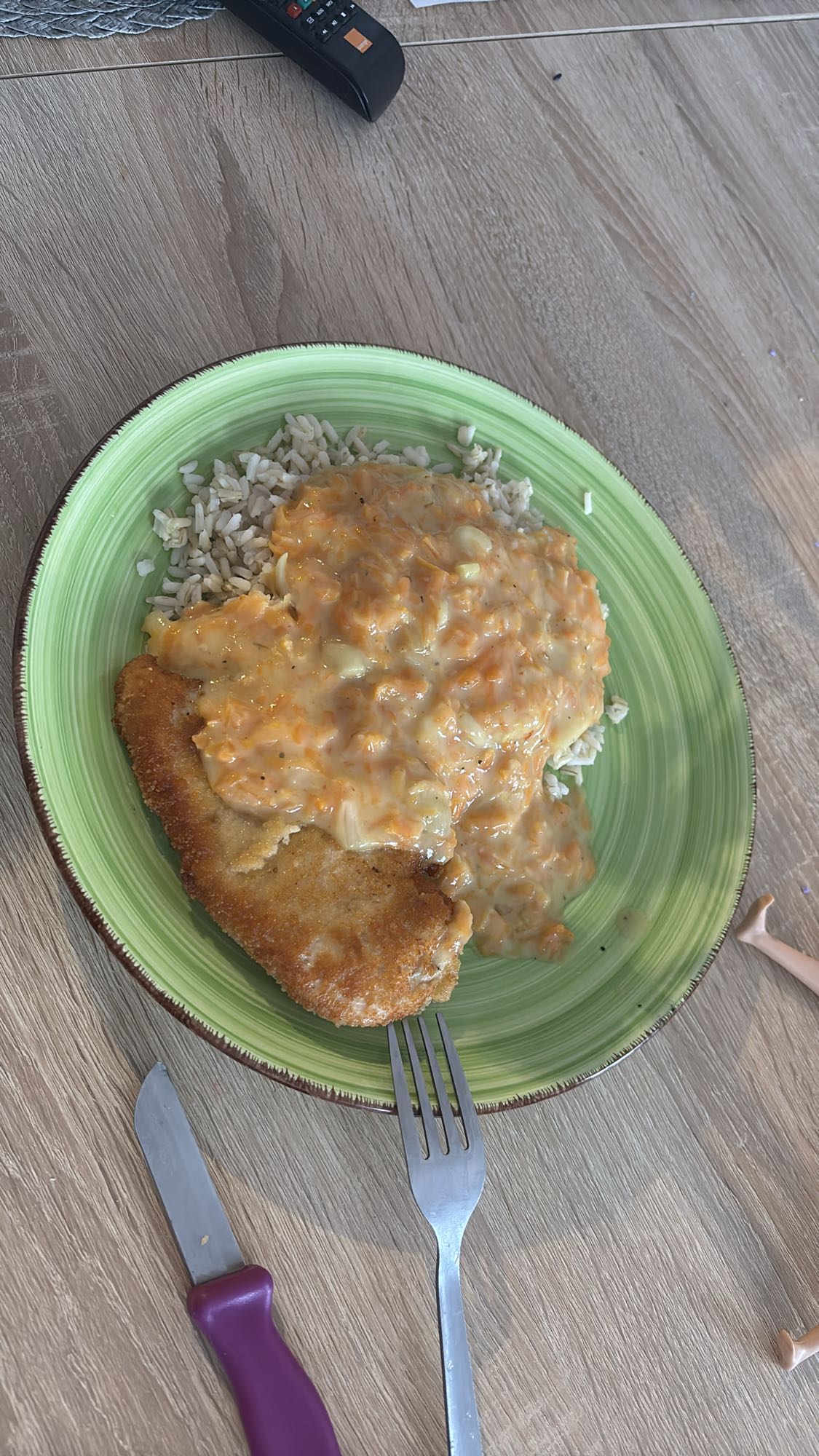 Kotlet schabowy z ryżem