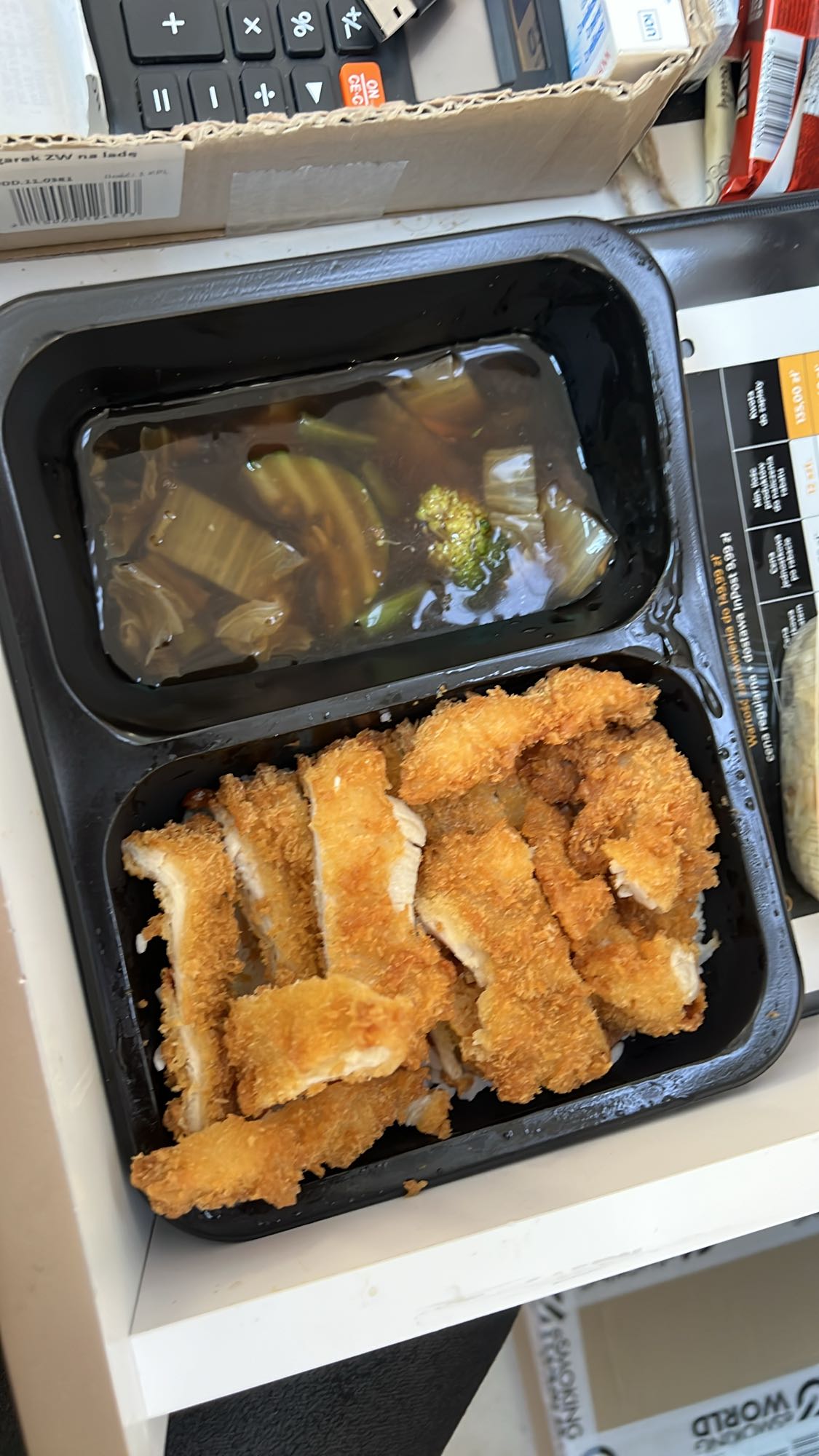 Kurczak w panierce z zupą