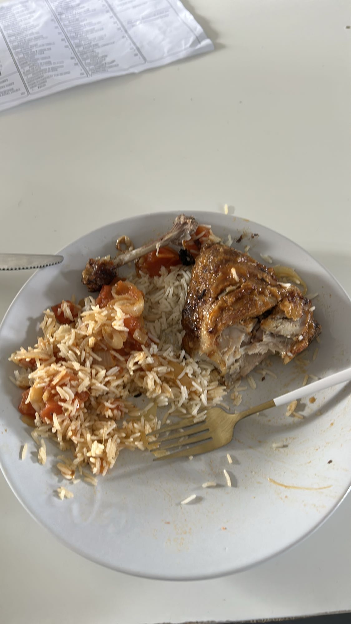 Poulet rôti avec riz