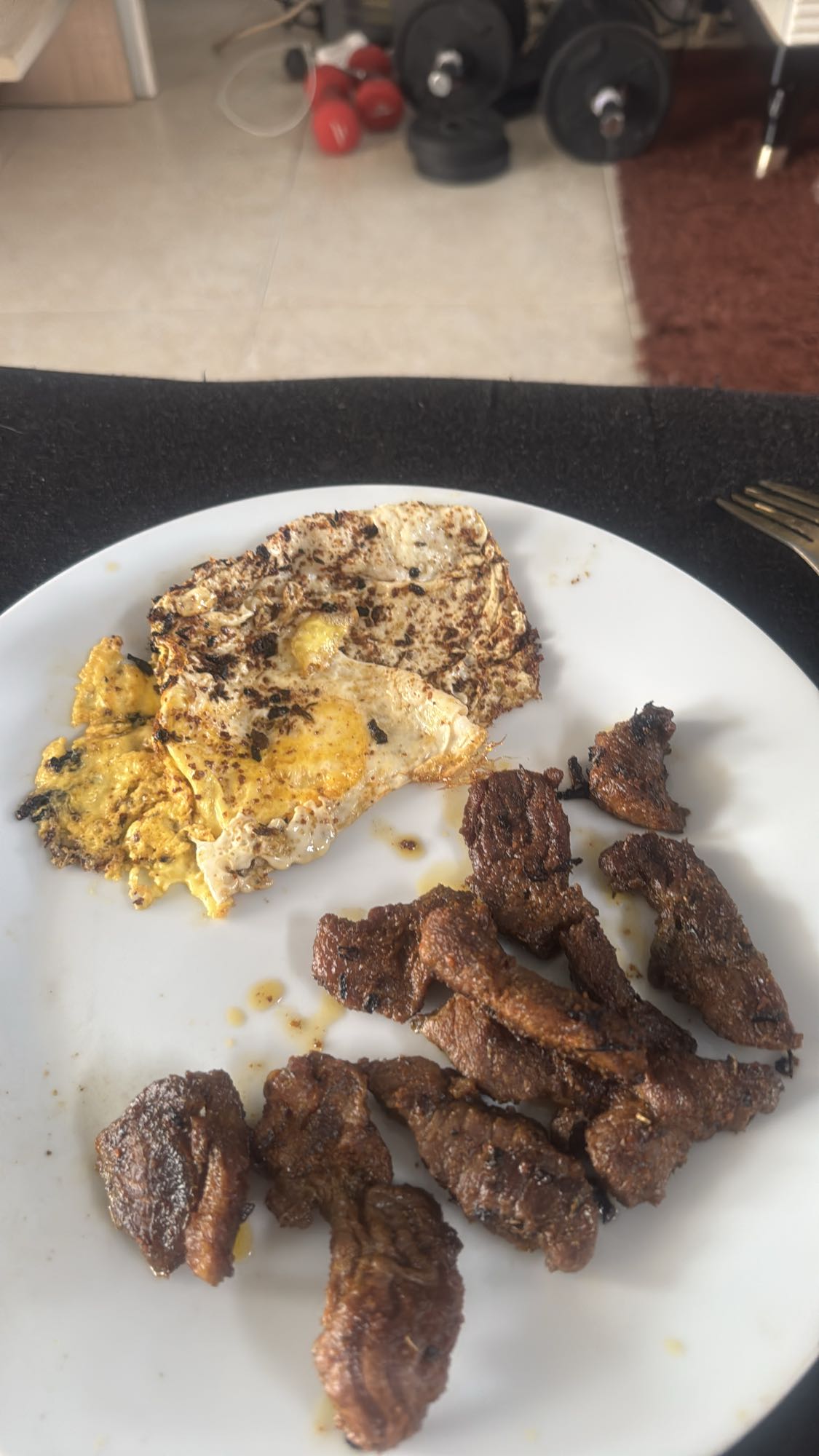 Grilled Beef and Fried Egg