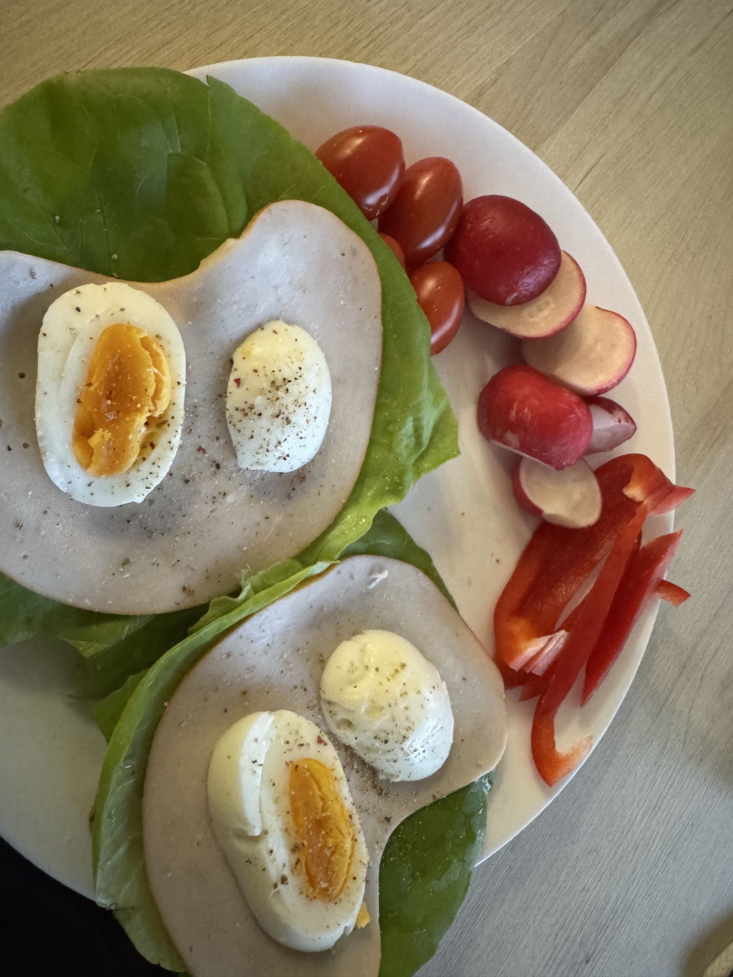 Egg and Turkey Lettuce Wraps
