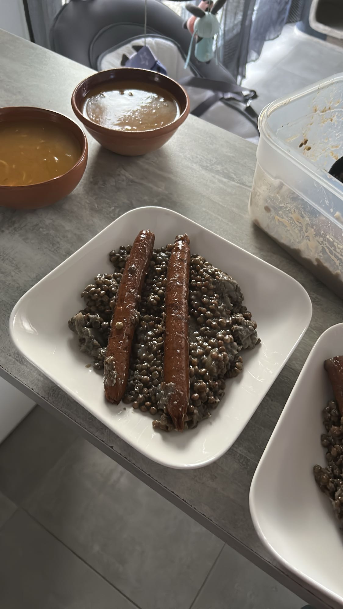 Saucisses aux lentilles