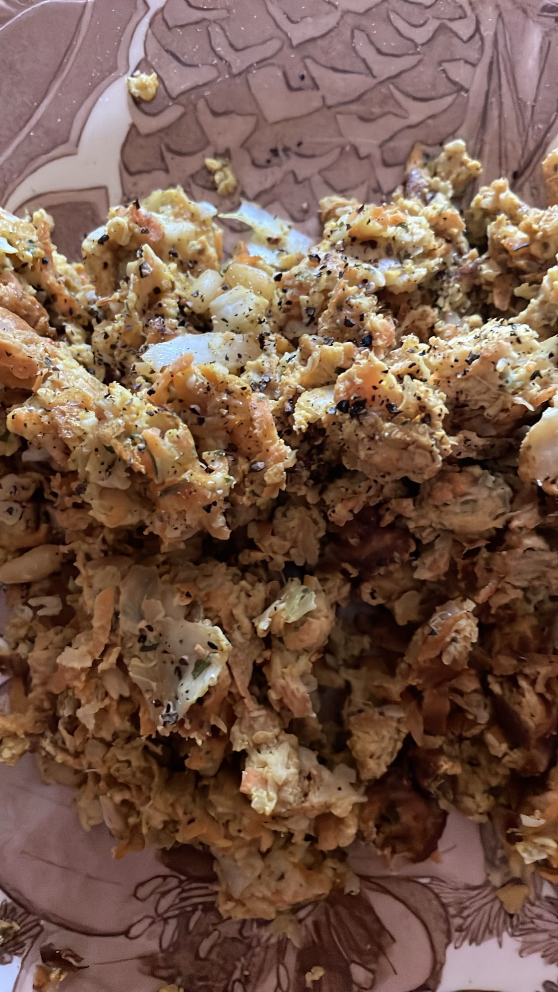 Revuelto de huevo y tofu