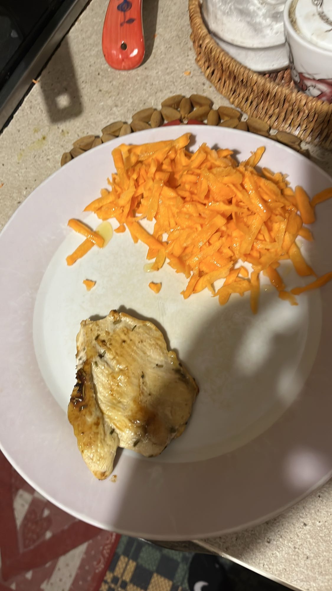Grilled Chicken with Carrots