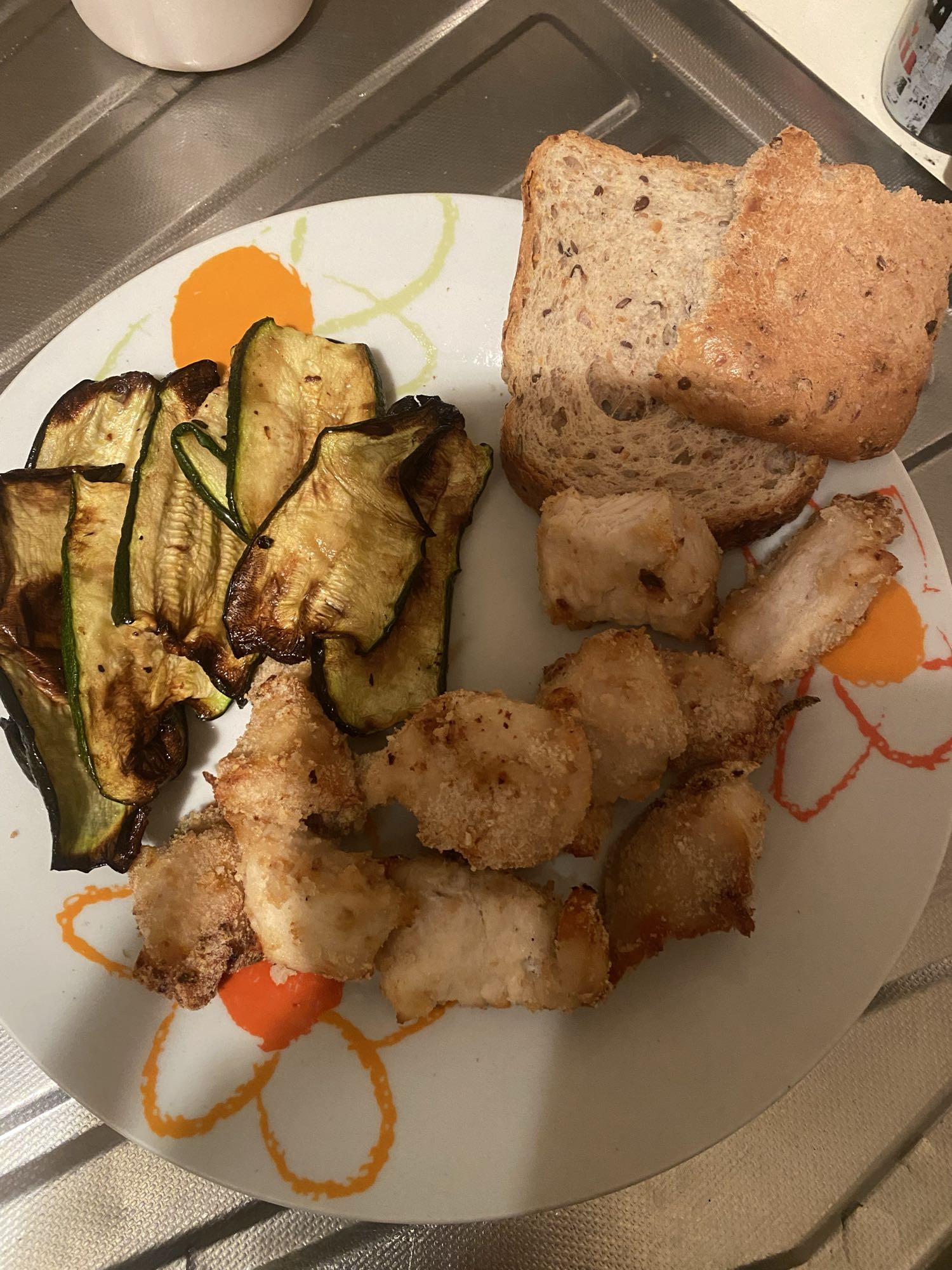 Breaded Fish with Zucchini