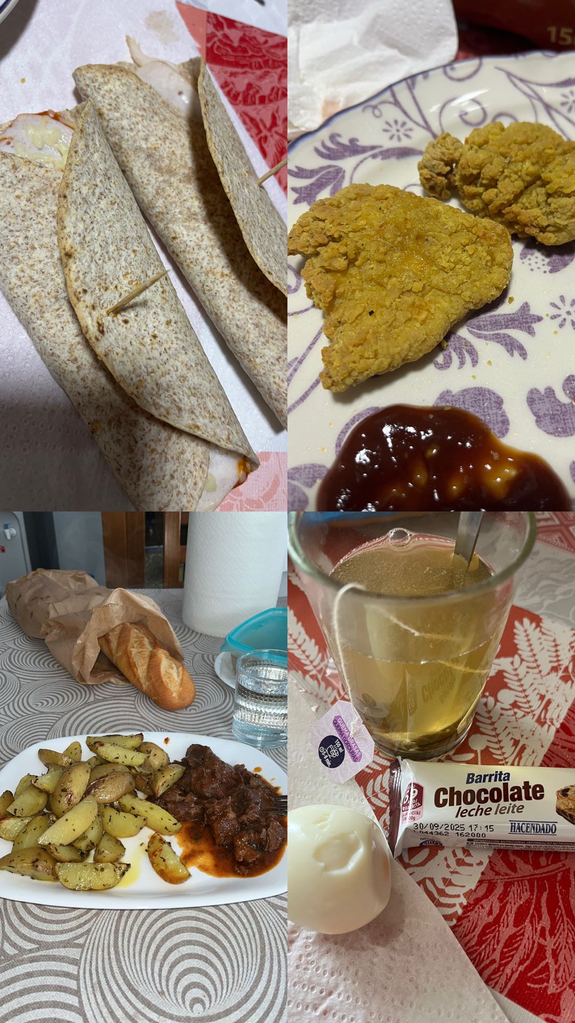 Comida variada del día