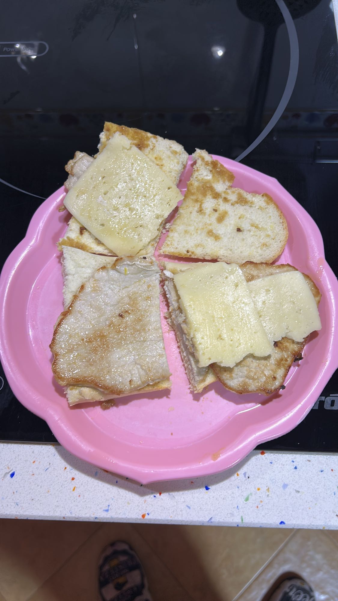 Sándwich de cerdo y queso