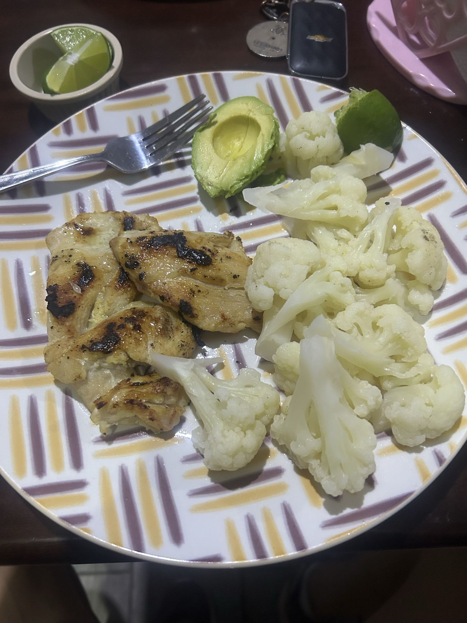 Pollo a la parrilla con verduras