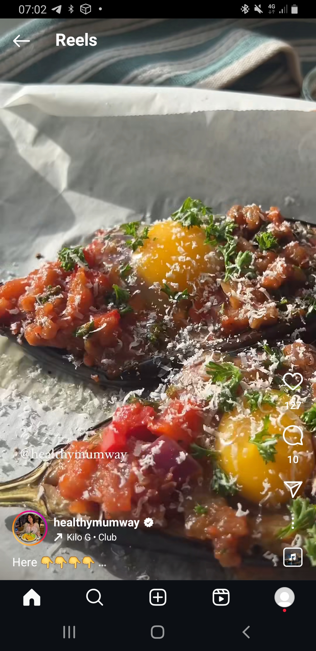 Stuffed Eggplant with Egg