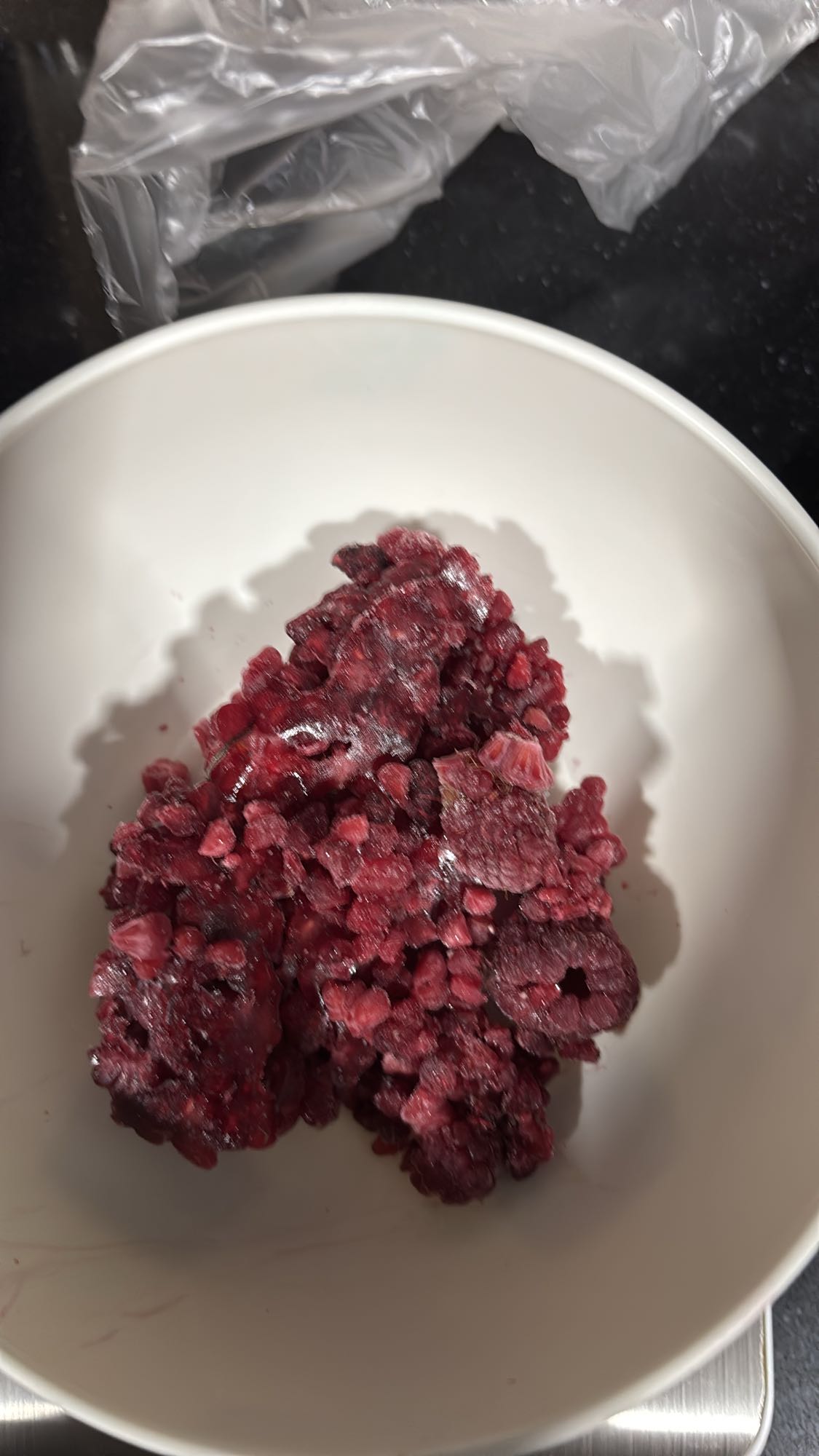 Frutas rojas congeladas