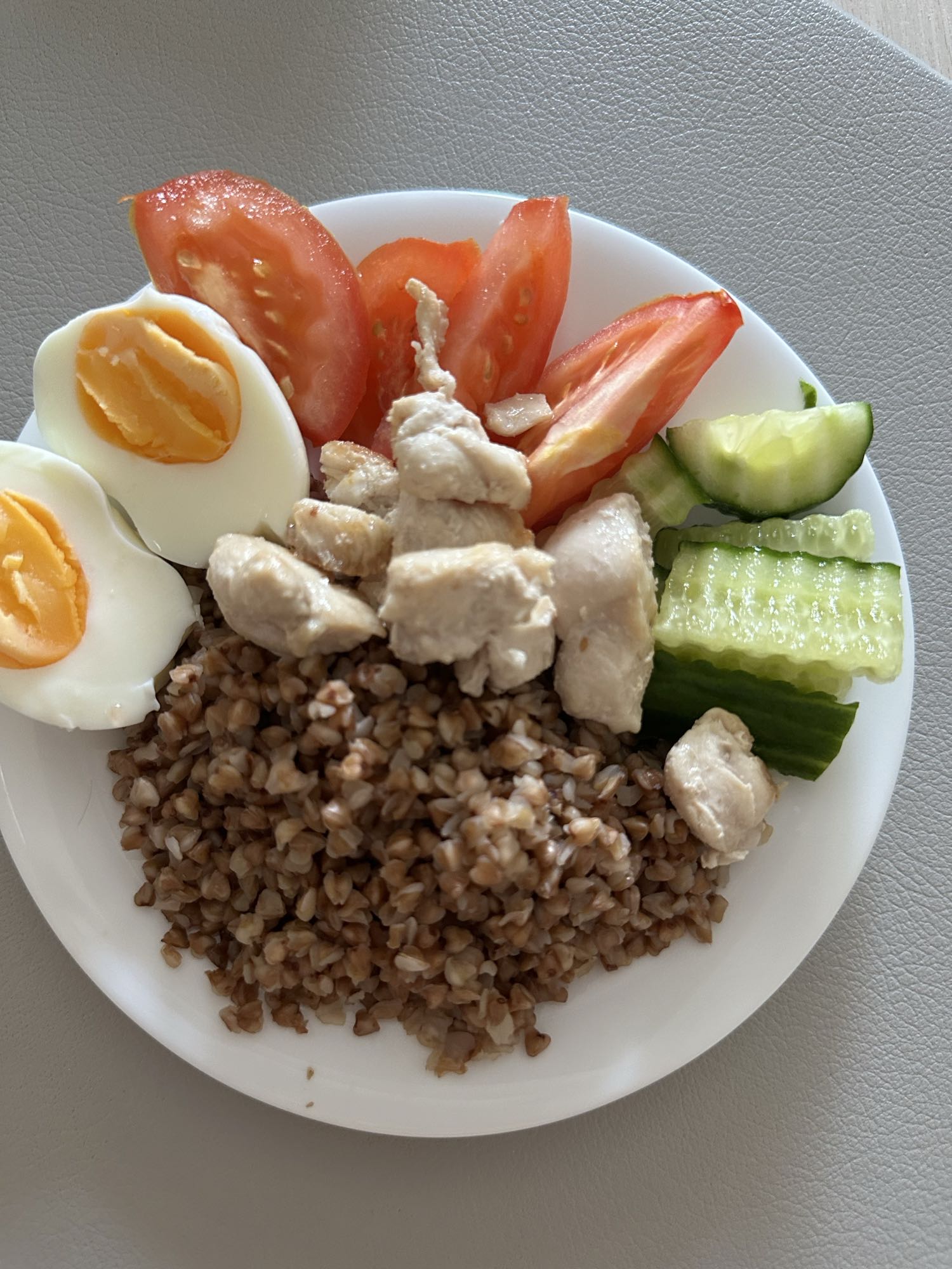 Гречка с курицей и овощами