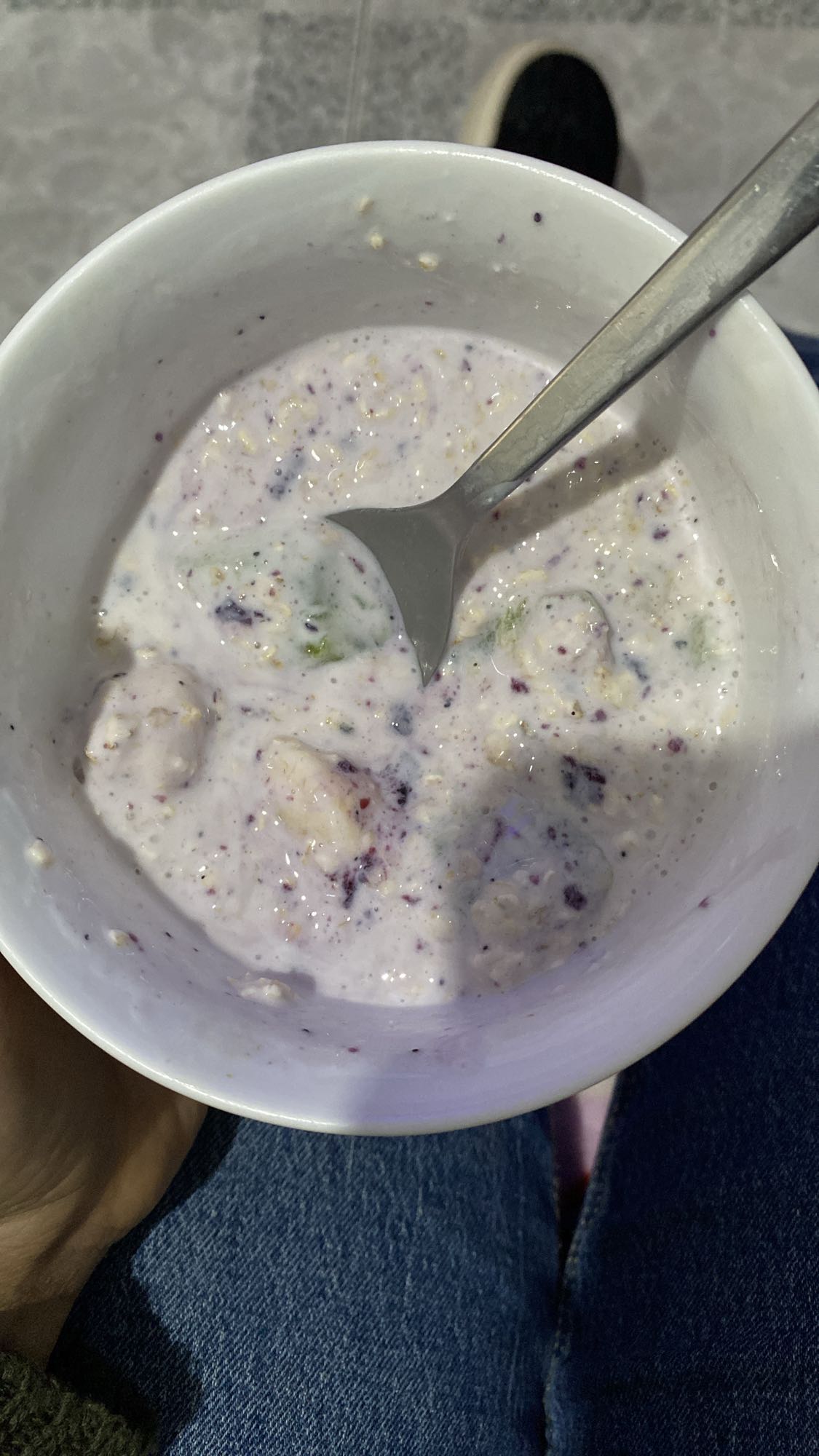Avena con yogur y frutas