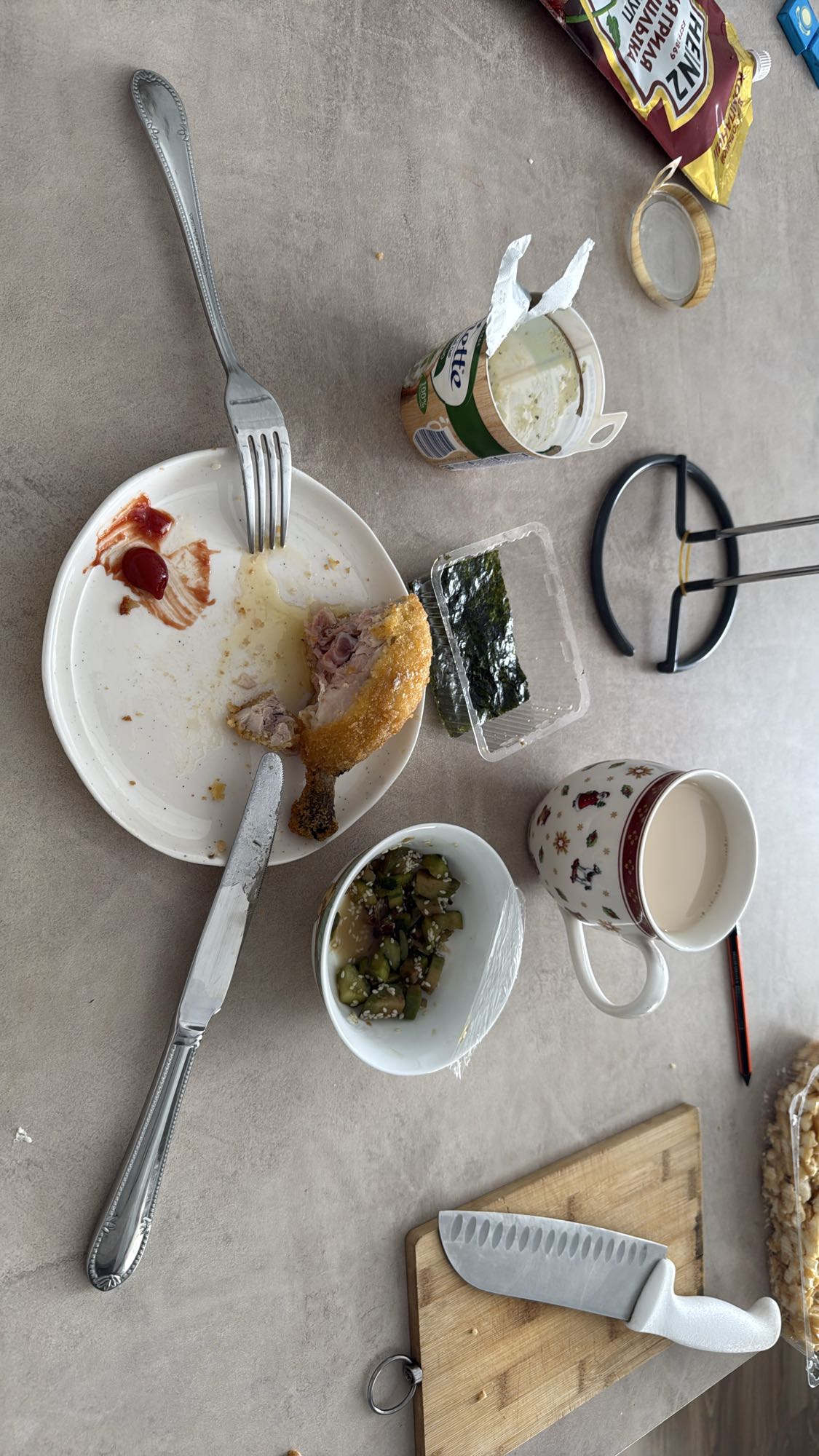 Жареная курица с гарниром