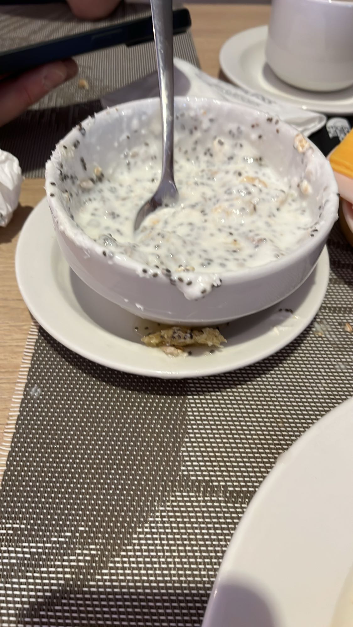 Yogur con chía y avena
