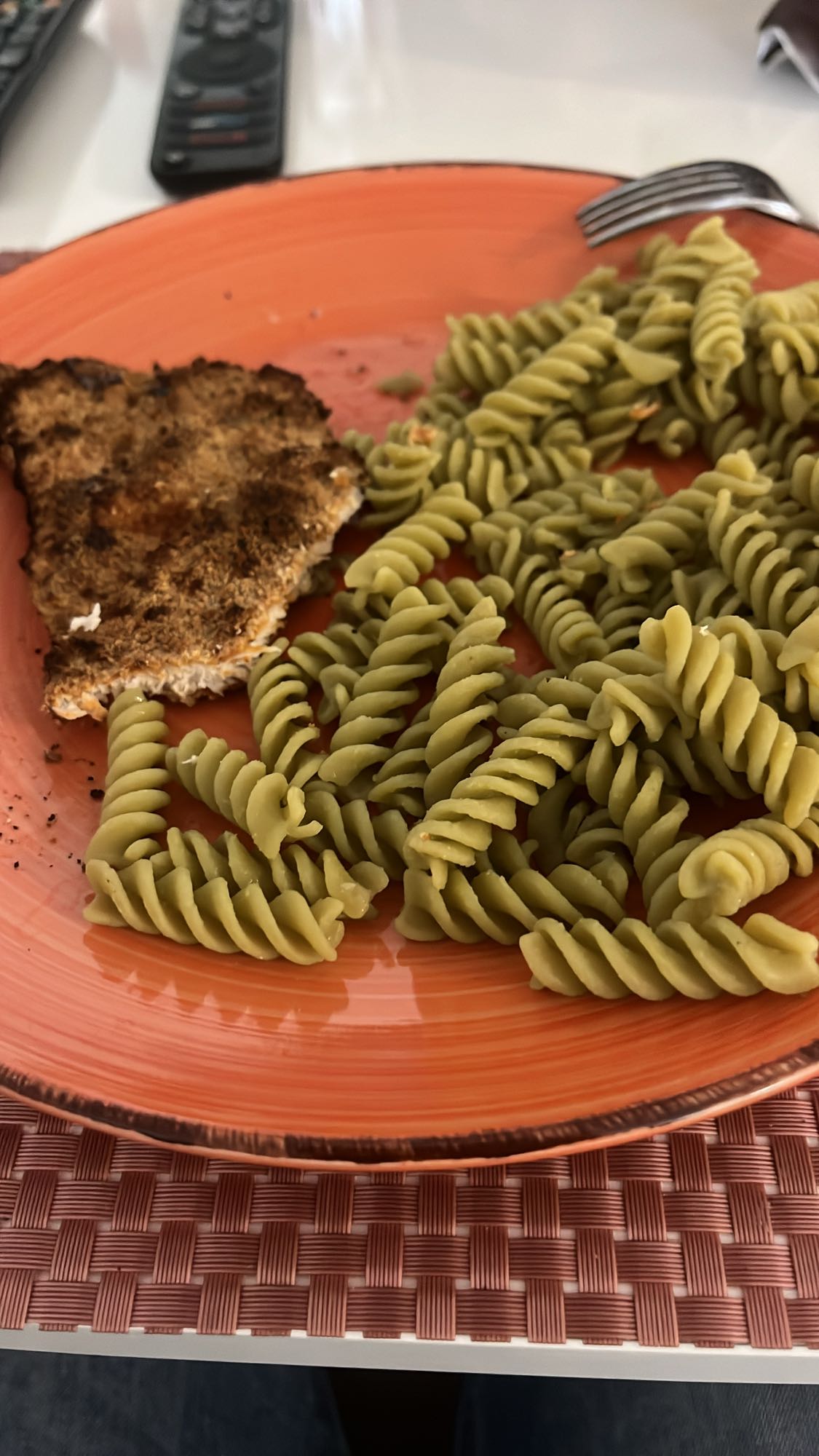 Pâtes aux lentilles et poulet