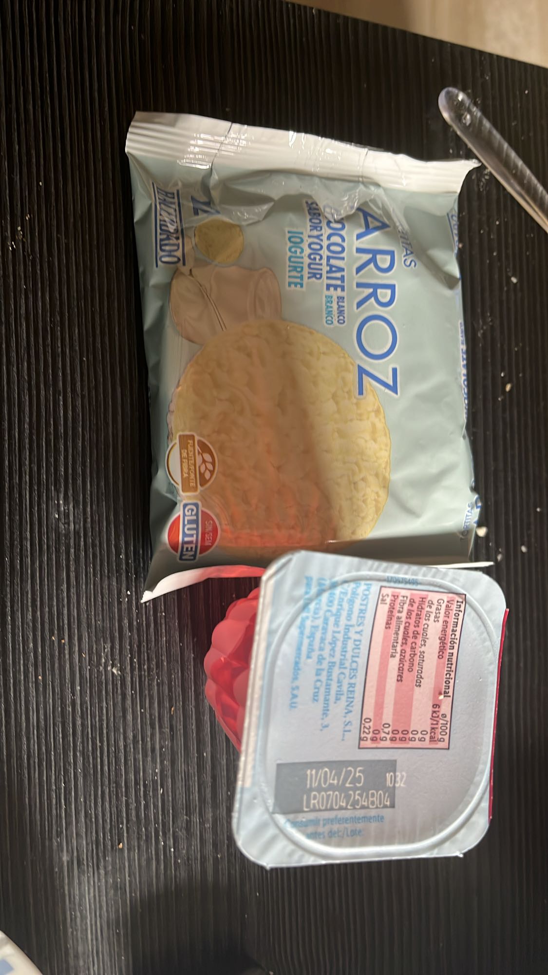 Tortitas de arroz y yogur