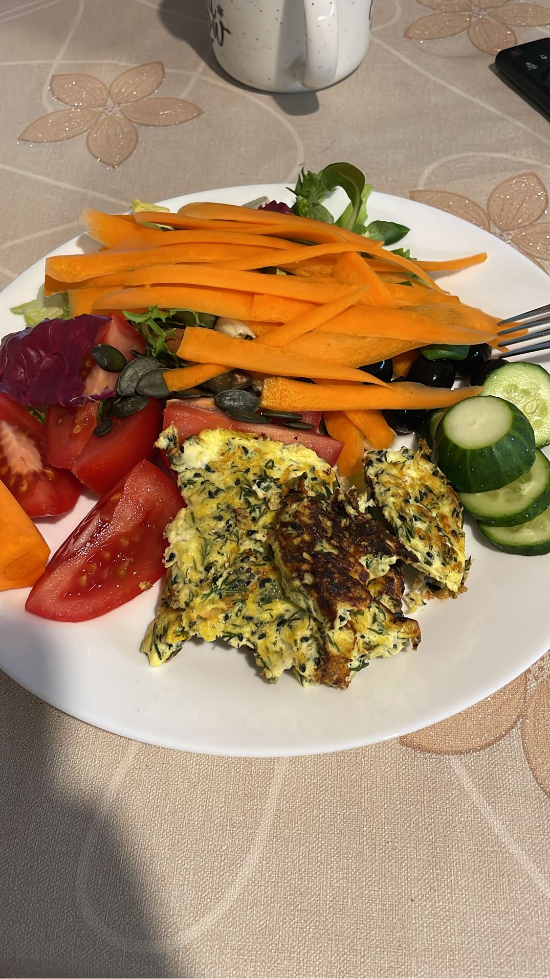 Vegetable Omelette Salad