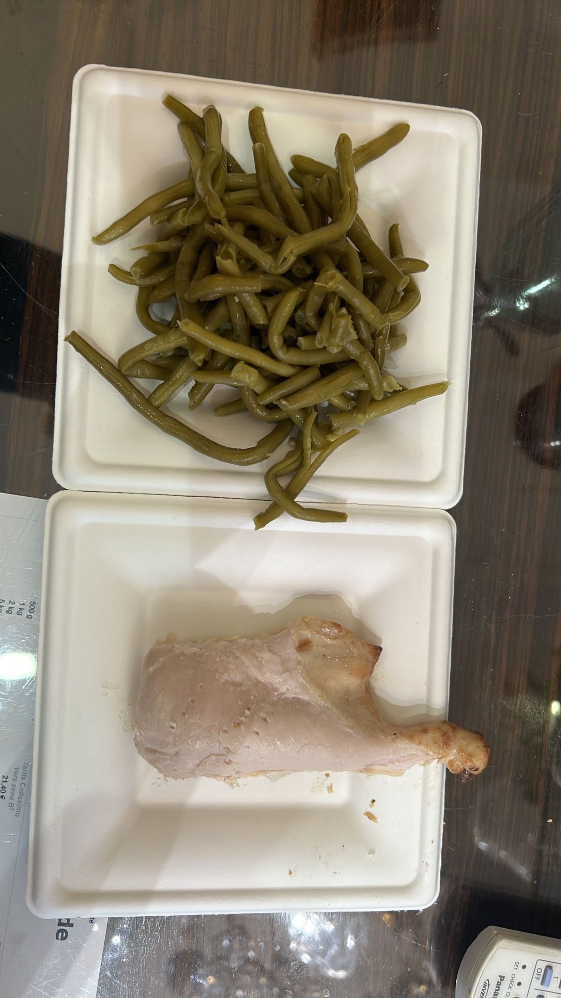 Poulet avec haricots verts