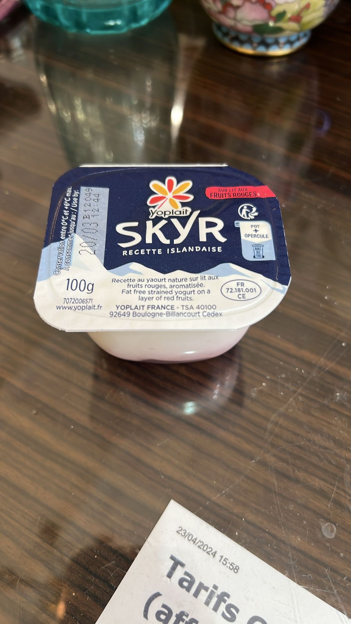 Skyr aux fruits rouges