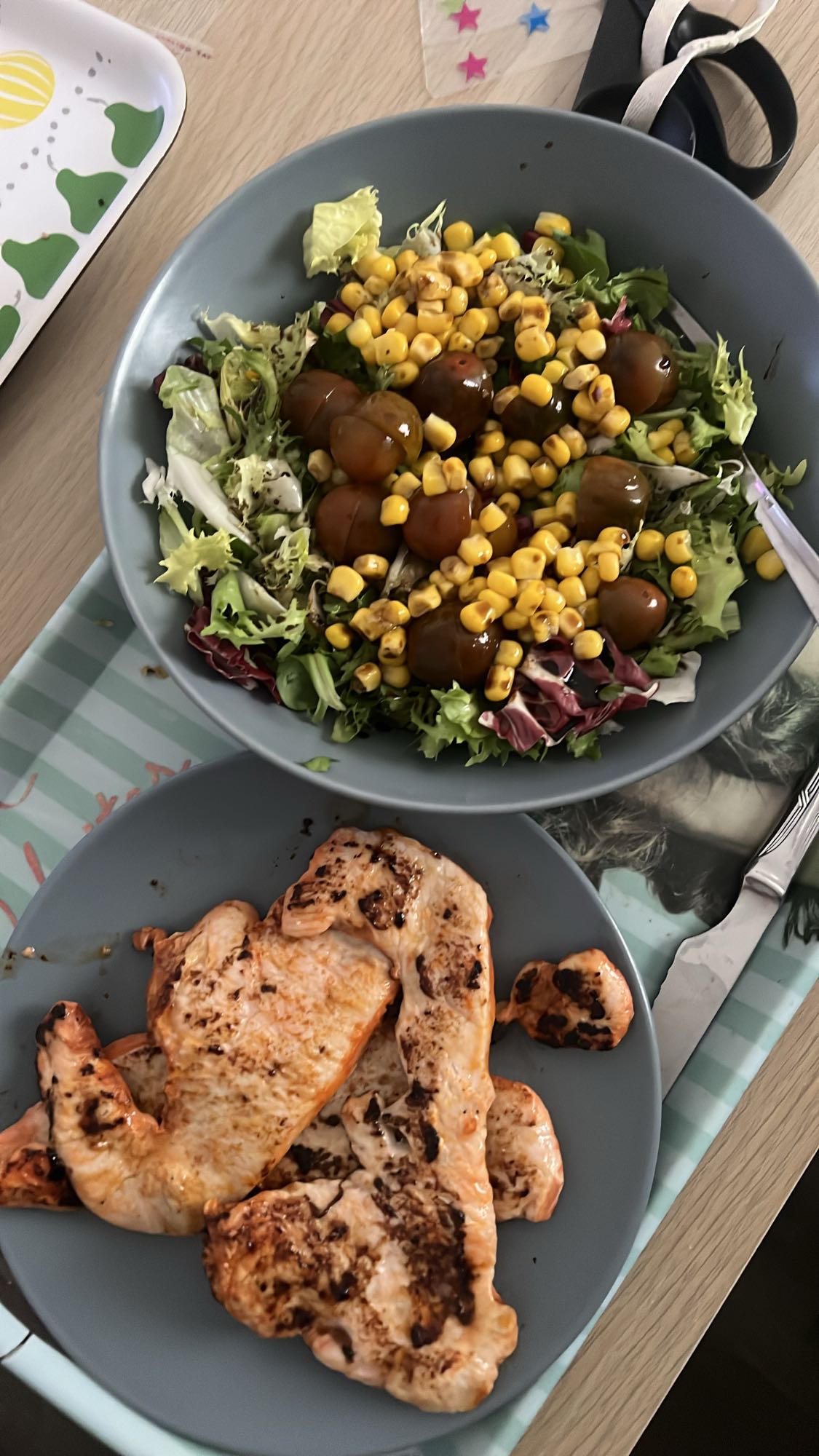 Ensalada con pollo a la plancha