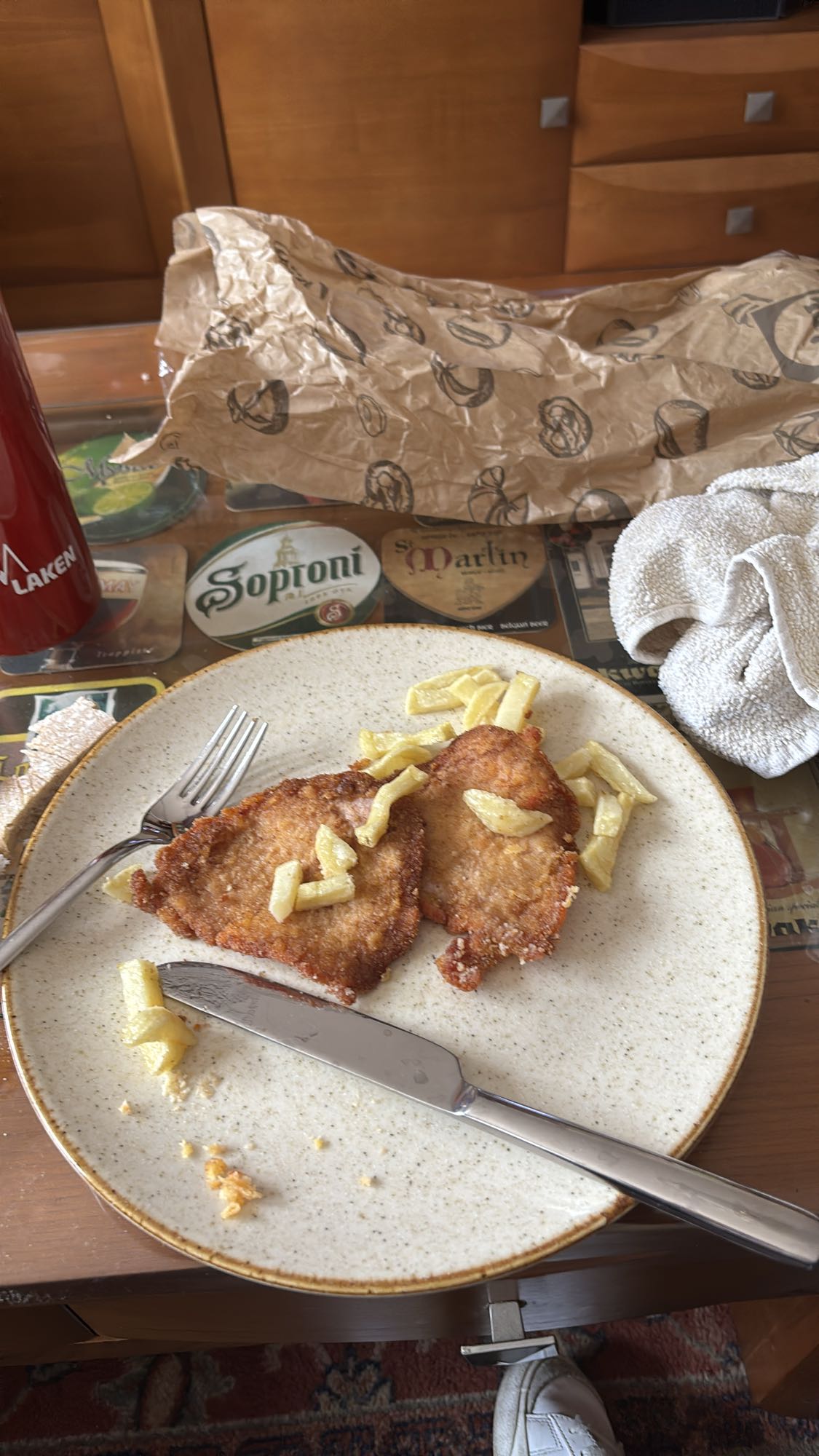 Milanesa con papas fritas