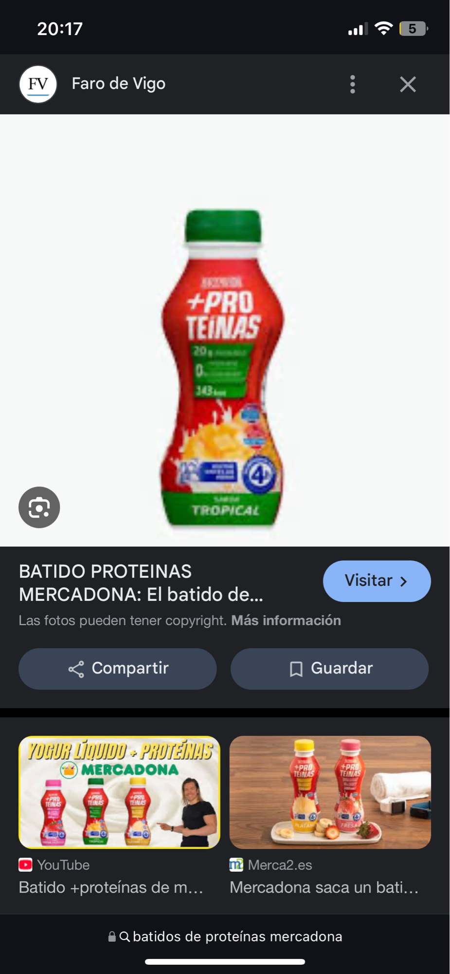 Batido de proteínas