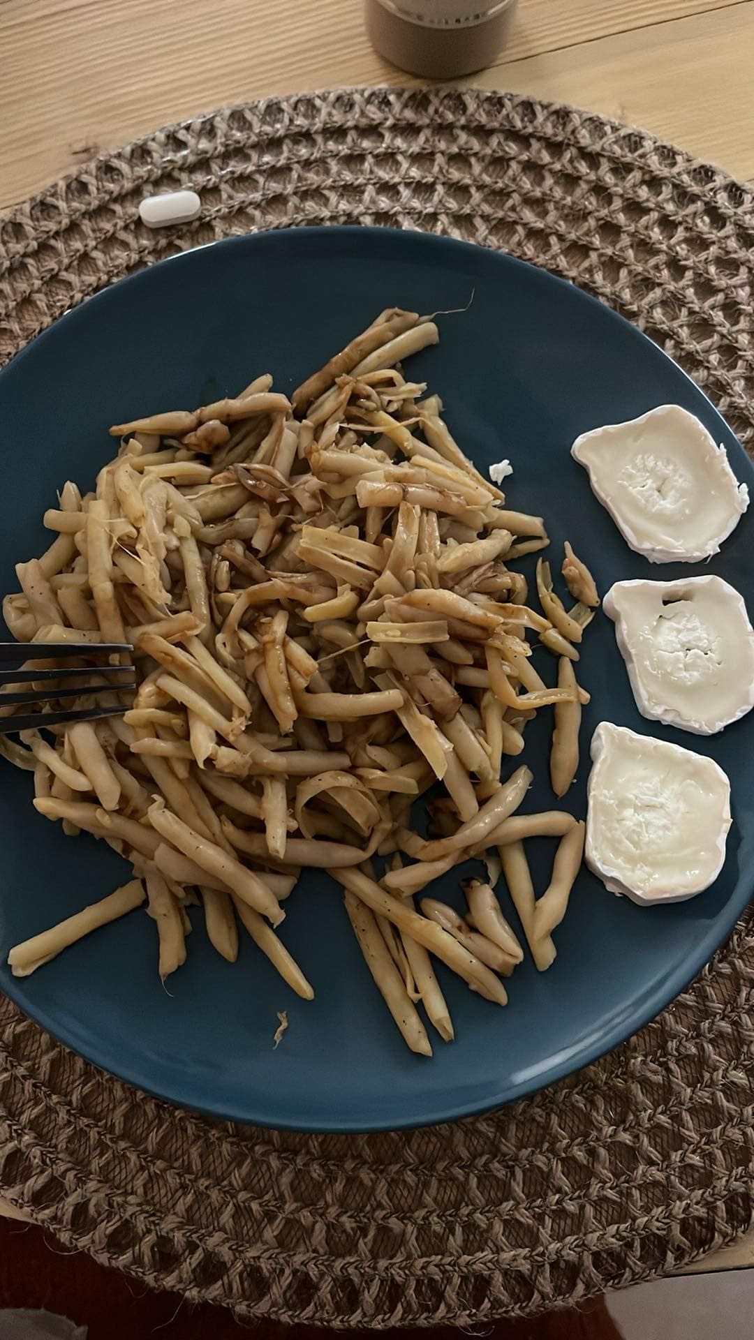 Haricots et fromage de chèvre